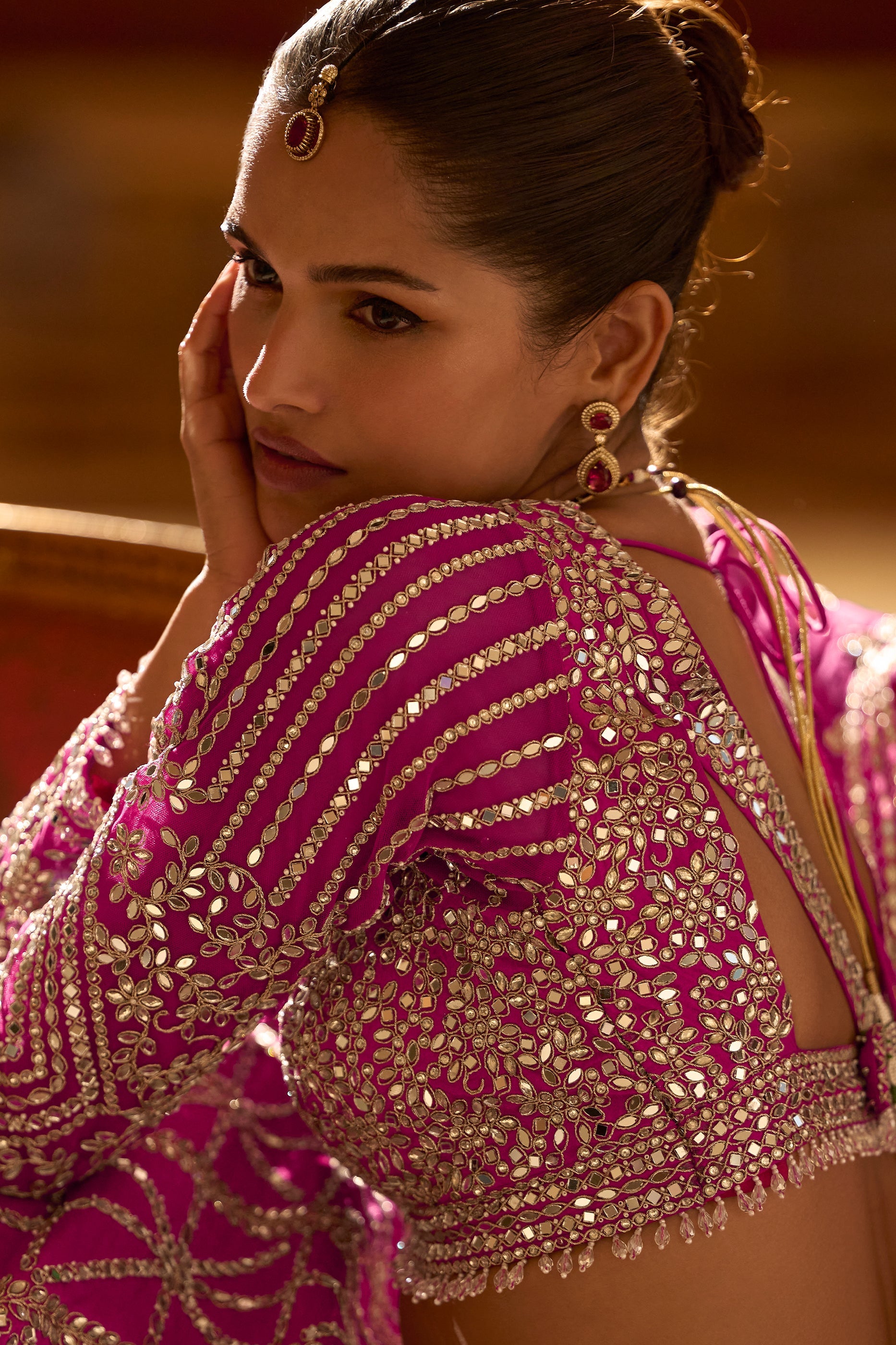 Pink Readymade Embroidered Silk Lehenga-SAR11486_4_SareeButa.com