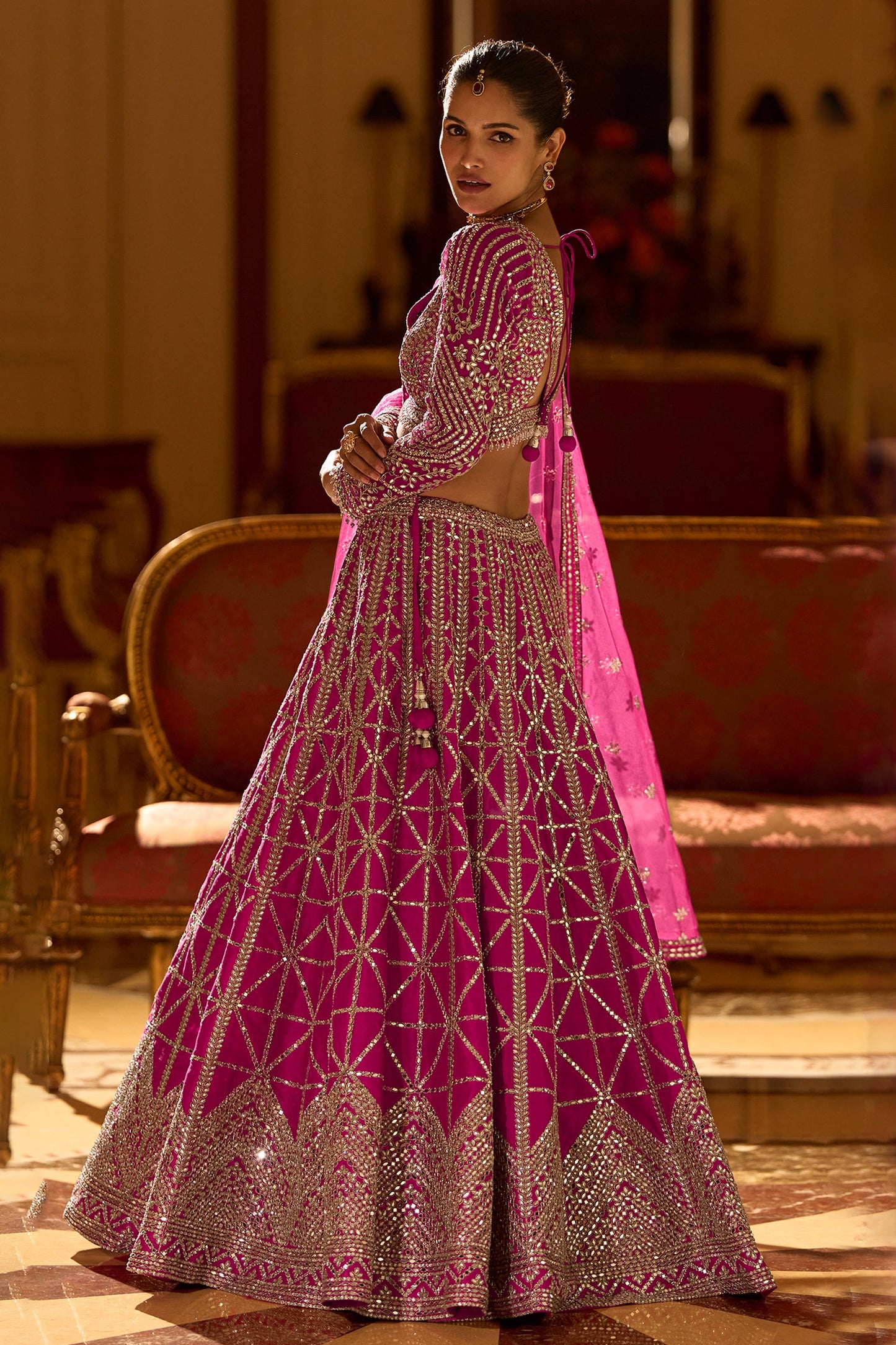 Pink Readymade Embroidered Silk Lehenga-SAR11486_5_SareeButa.com