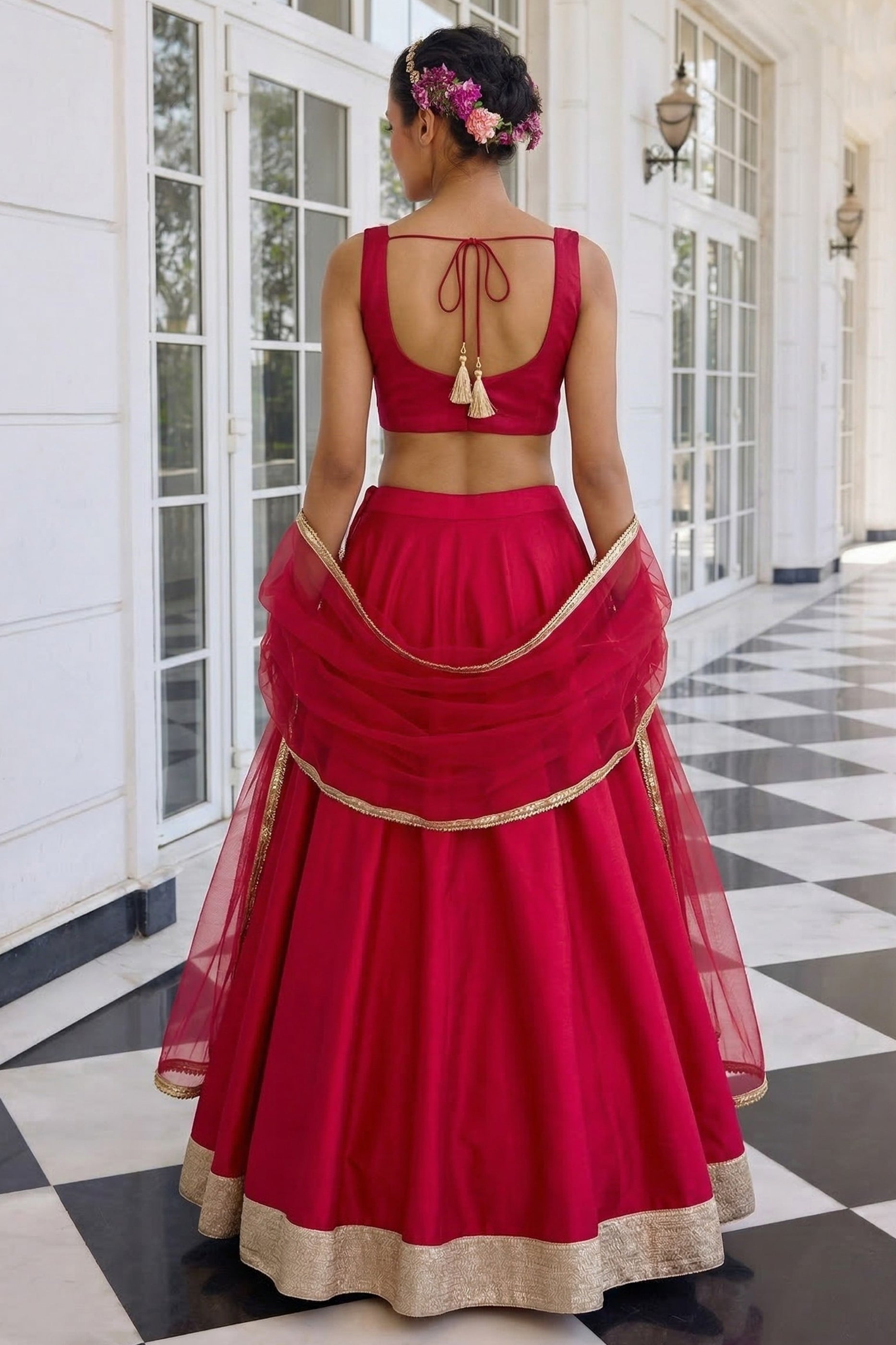 Pink Readymade Embroidered Silk Lehenga-SAR12770_3_SareeButa.com