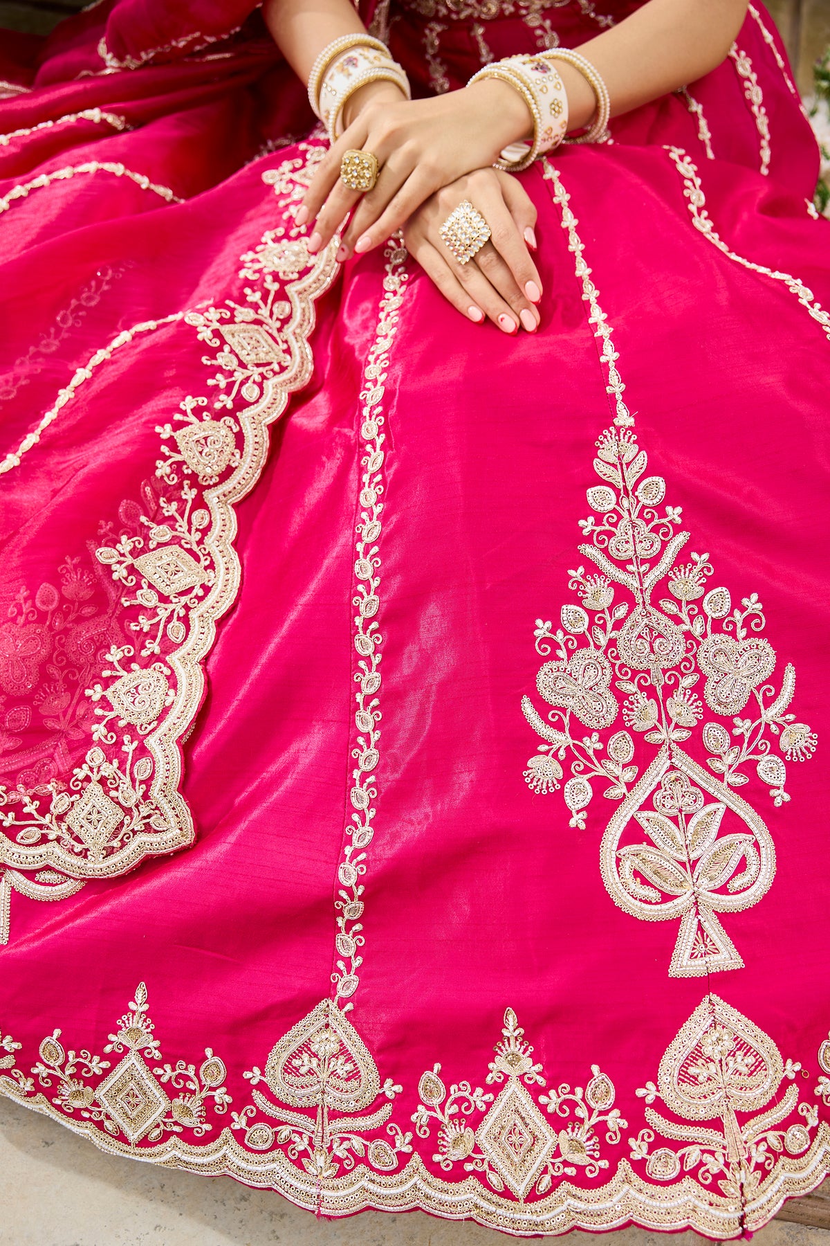 Pink Readymade Embroidered Silk Lehenga-SAR12875_4_SareeButa.com