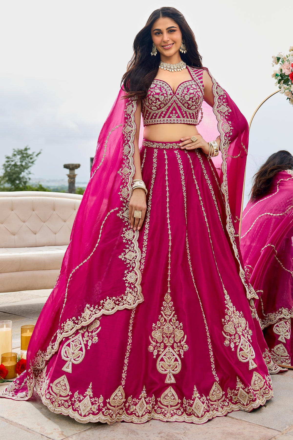 Pink Readymade Embroidered Silk Lehenga-SAR12875_6_SareeButa.com