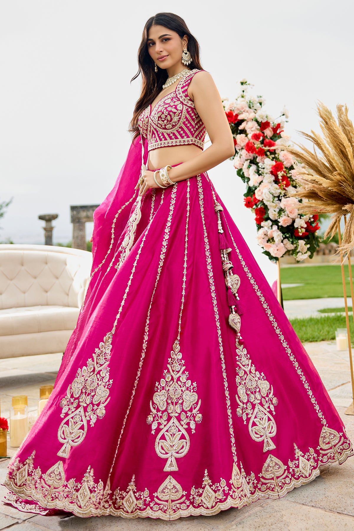 Pink Readymade Embroidered Silk Lehenga-SAR12875_7_SareeButa.com