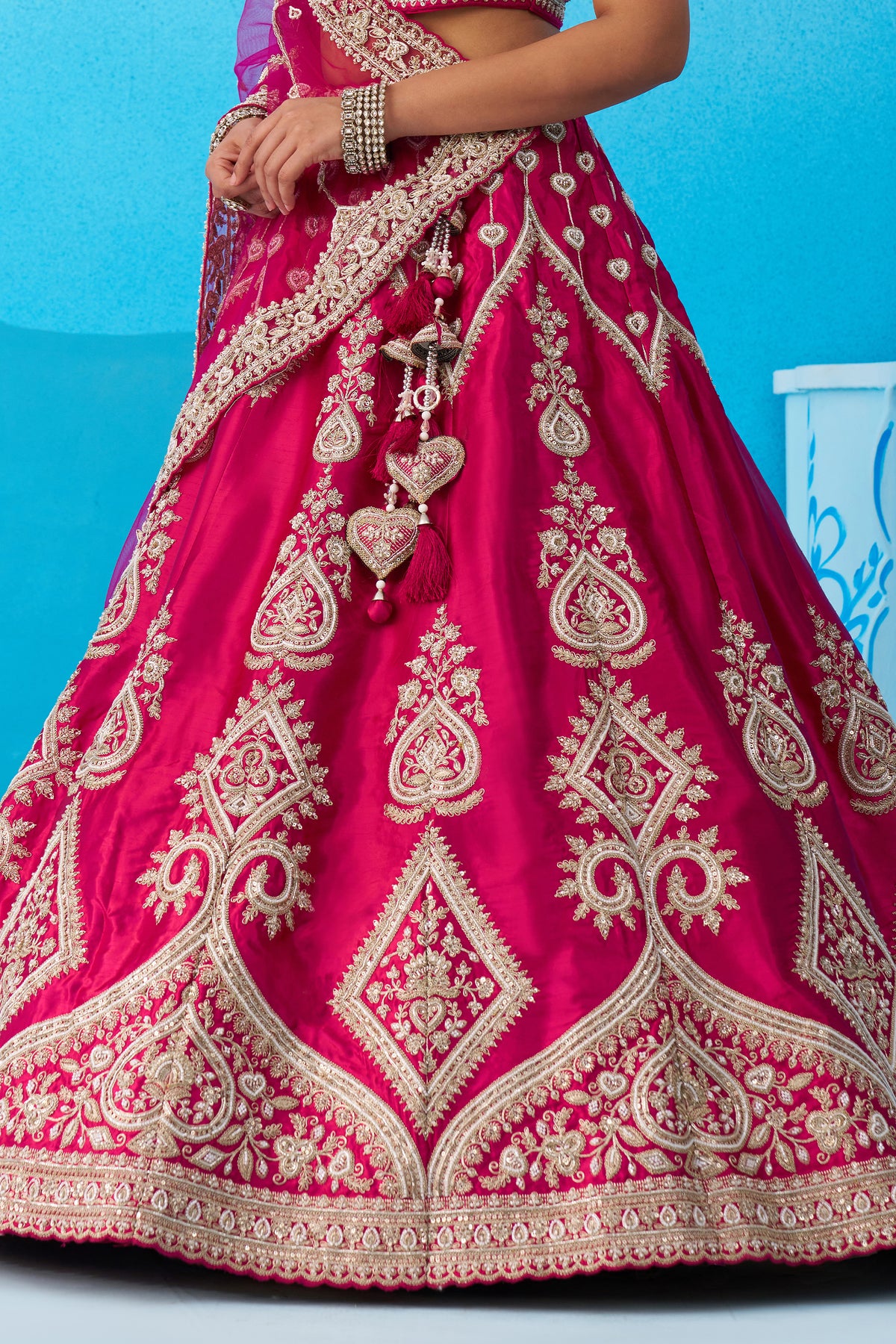 Pink Readymade Embroidered Silk Lehenga-SAR12881_4_SareeButa.com