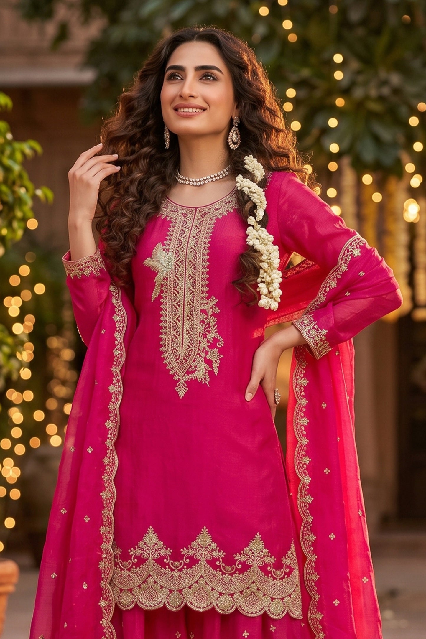 Pink Readymade Embroidered Silk Sharara Suit-SAR12999_2_SareeButa.com