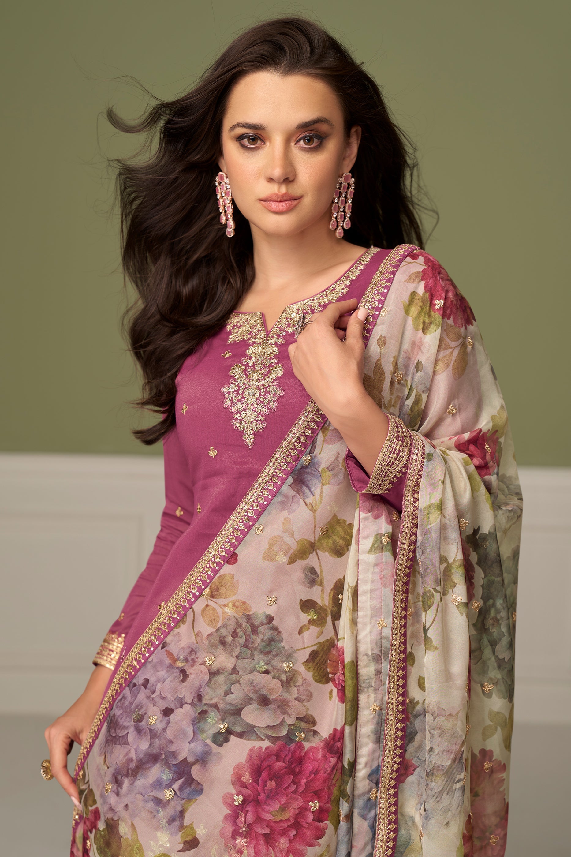 Pink Readymade Embroidered Silk Suit-SAR10502_2_SareeButa.com
