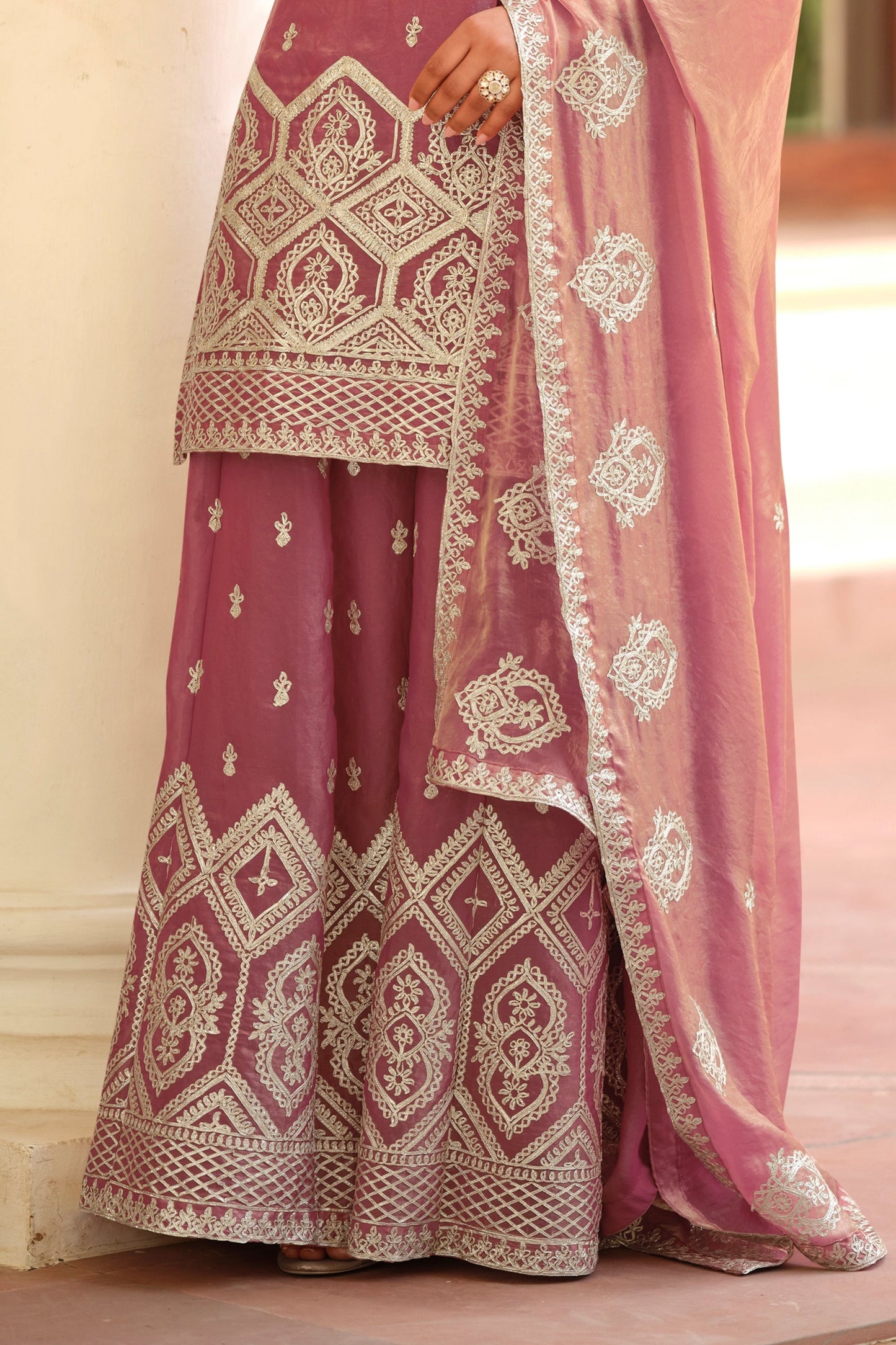 Pink Readymade Embroidered Silk Suit-SAR11059_5_SareeButa.com