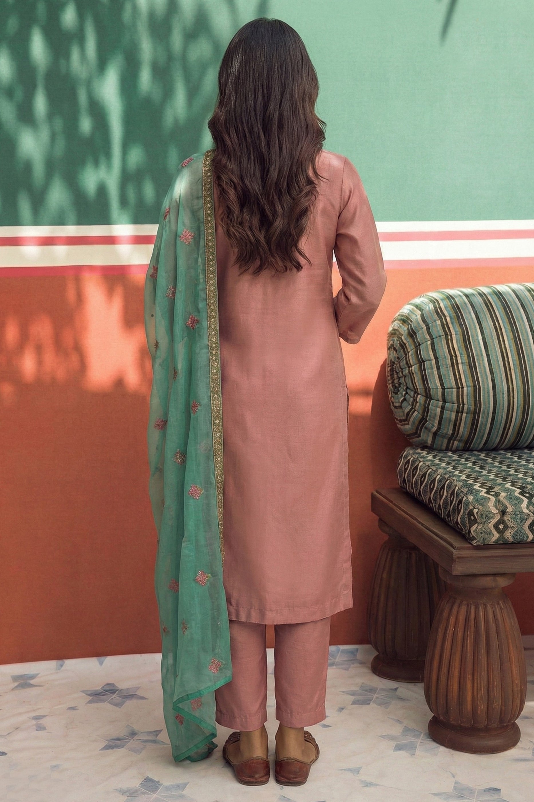 Pink Readymade Embroidered Silk Suit-SAR11630_3_SareeButa.com