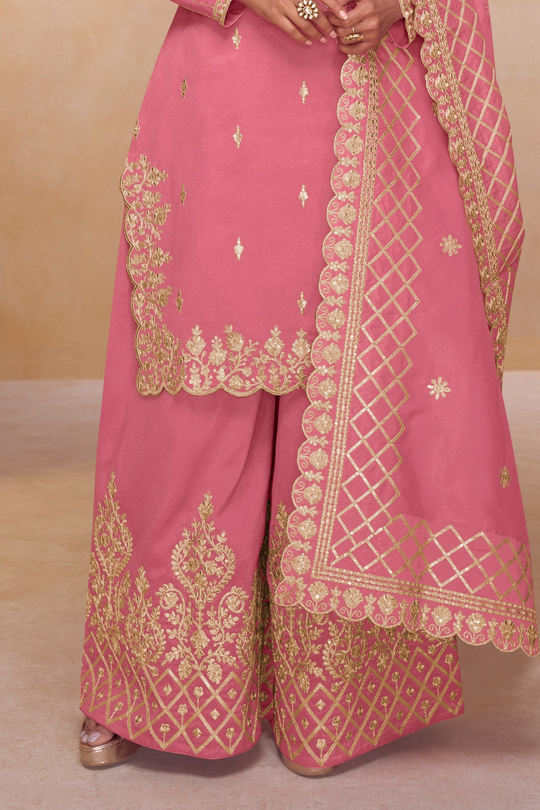 Pink Readymade Embroidered Simar Silk Palazzo Suit-SAR11084_5_SareeButa.com