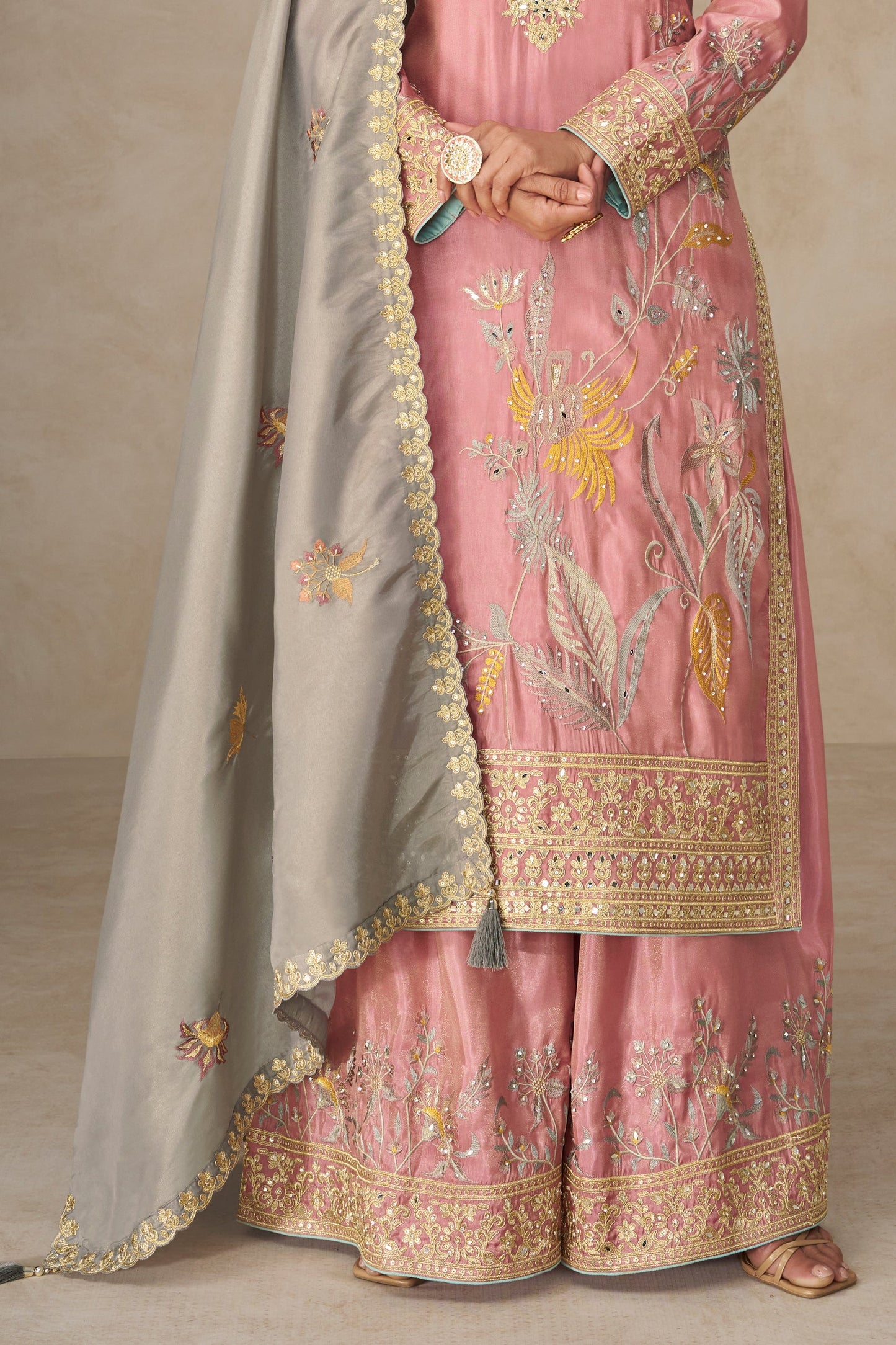 Pink Readymade Embroidered Simar Silk Palazzo Suit-SS745_4_SareeButa.com