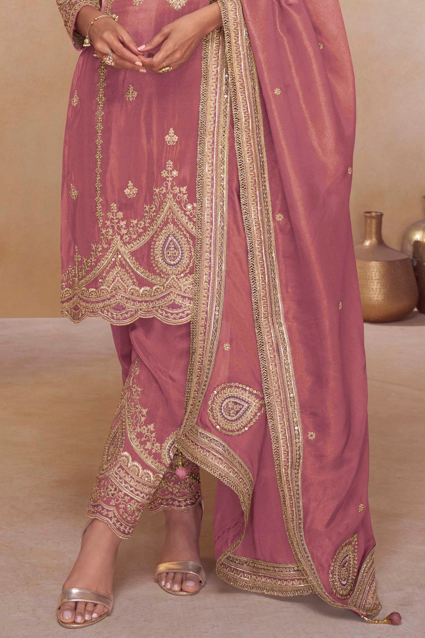 Pink Readymade Embroidered Simar Silk Suit-SAR10648_5_SareeButa.com