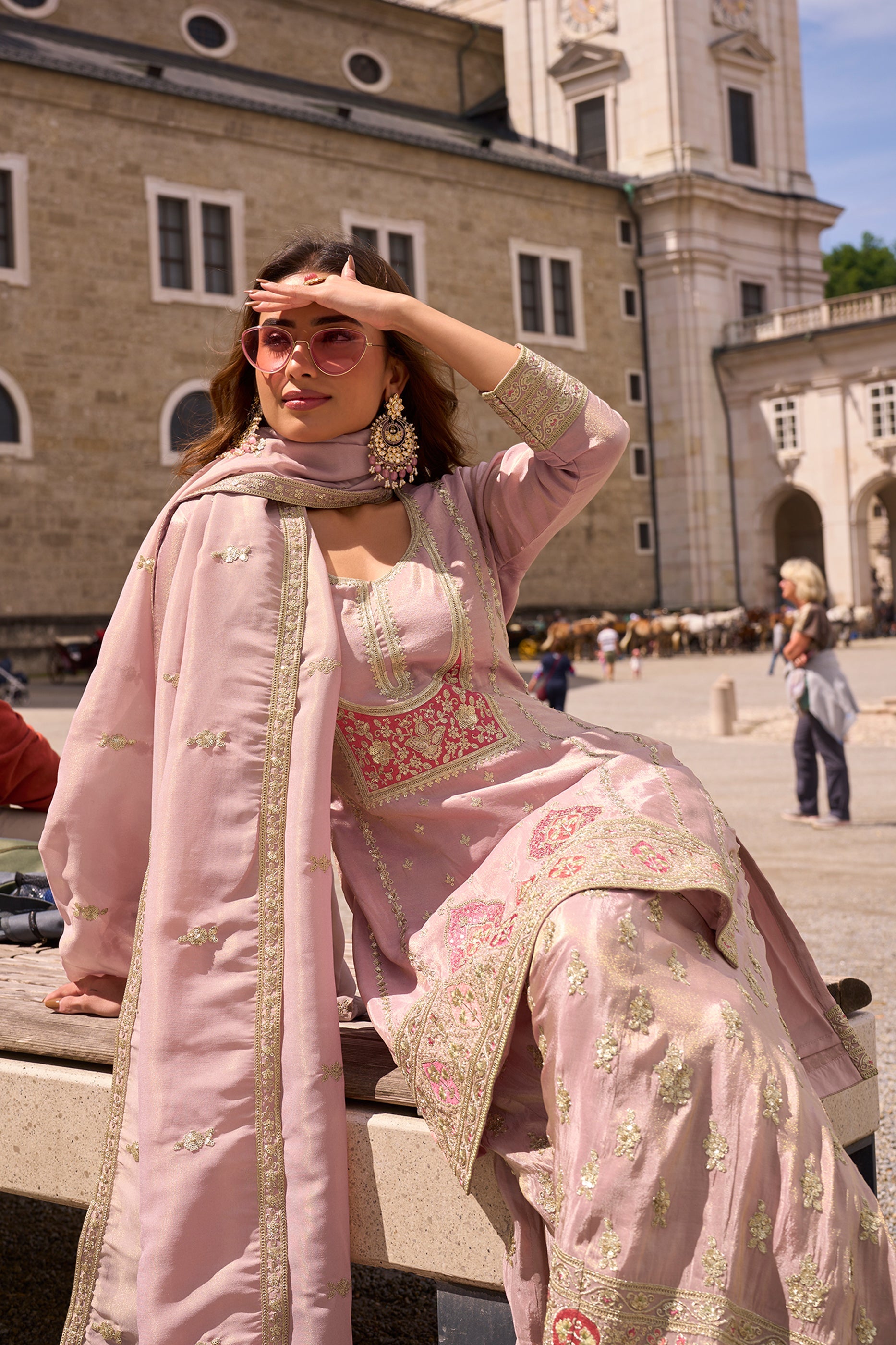 Pink Readymade Embroidered Simar Silk Suit-SAR10792_2_SareeButa.com