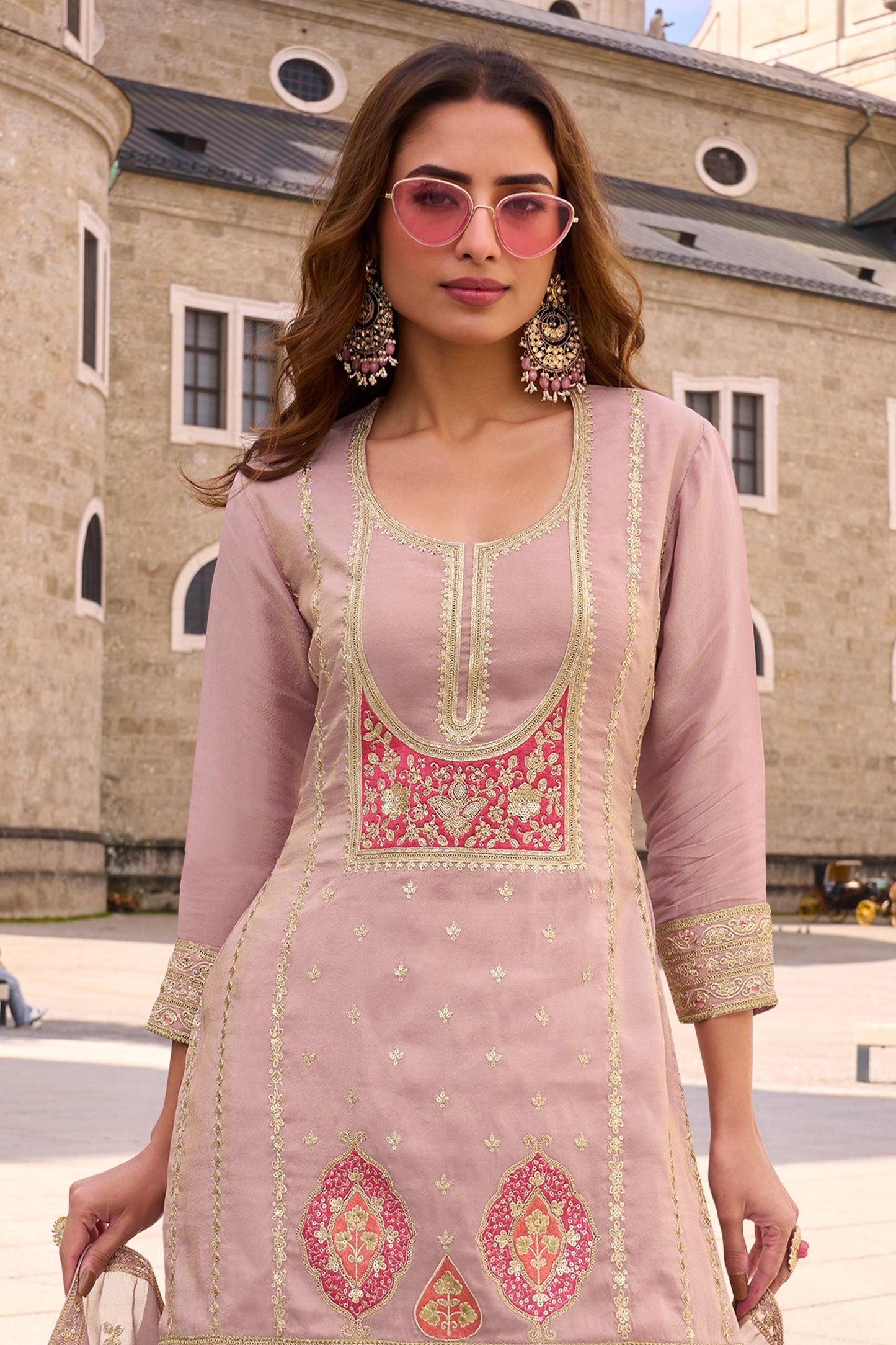 Pink Readymade Embroidered Simar Silk Suit-SAR10792_4_SareeButa.com
