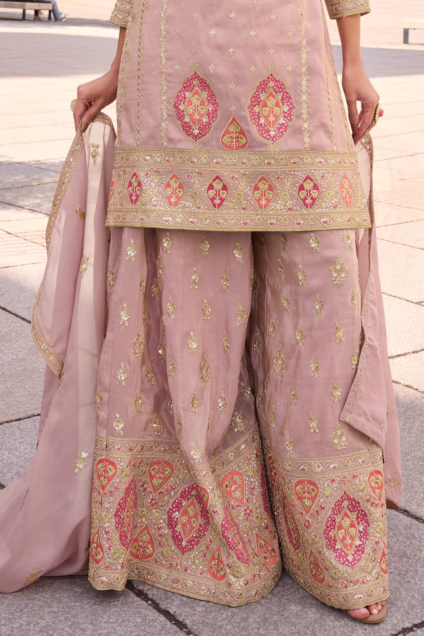 Pink Readymade Embroidered Simar Silk Suit-SAR10792_5_SareeButa.com