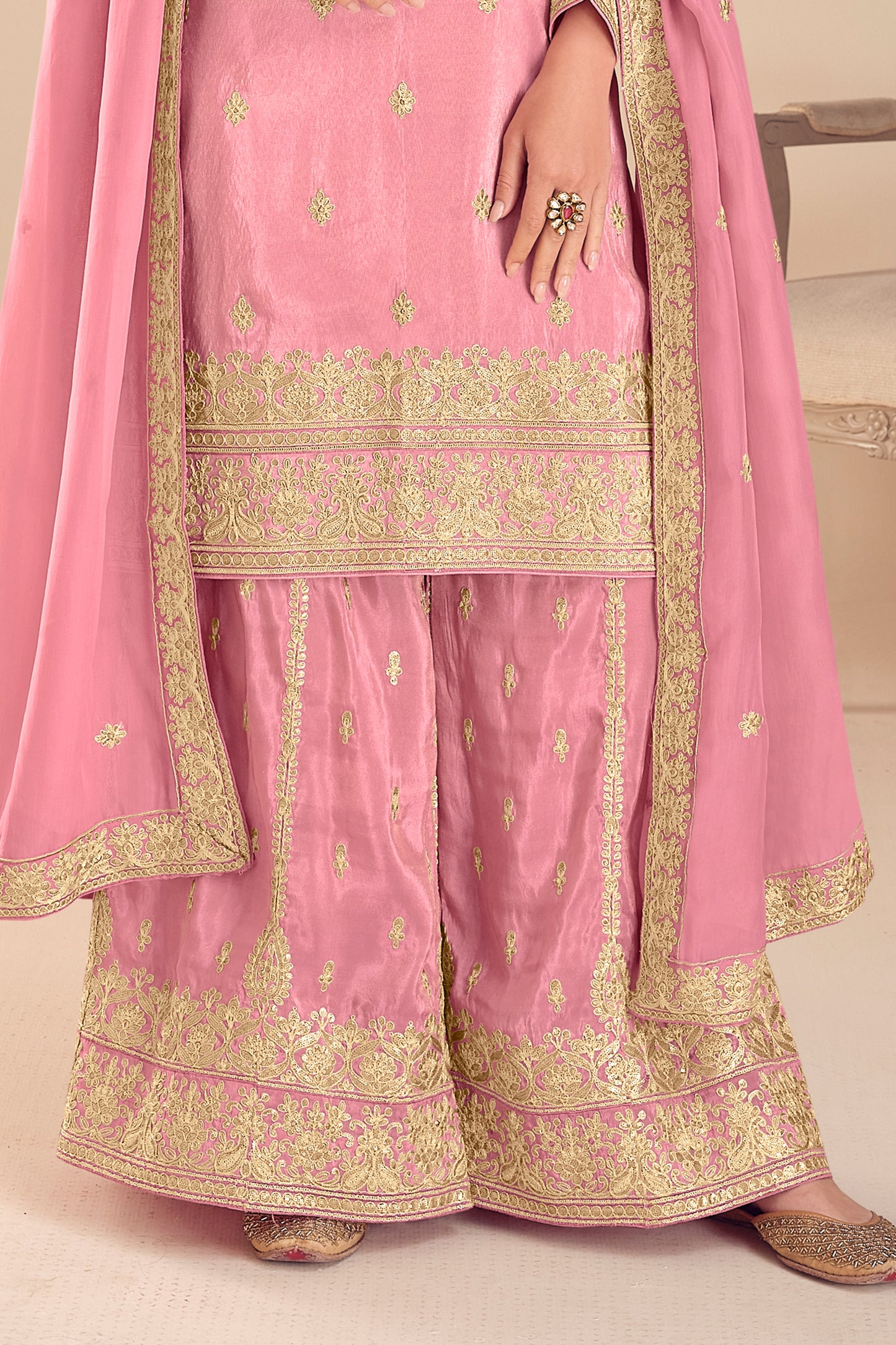 Pink Readymade Embroidered Simar Silk Suit-SAR12237_4_SareeButa.com