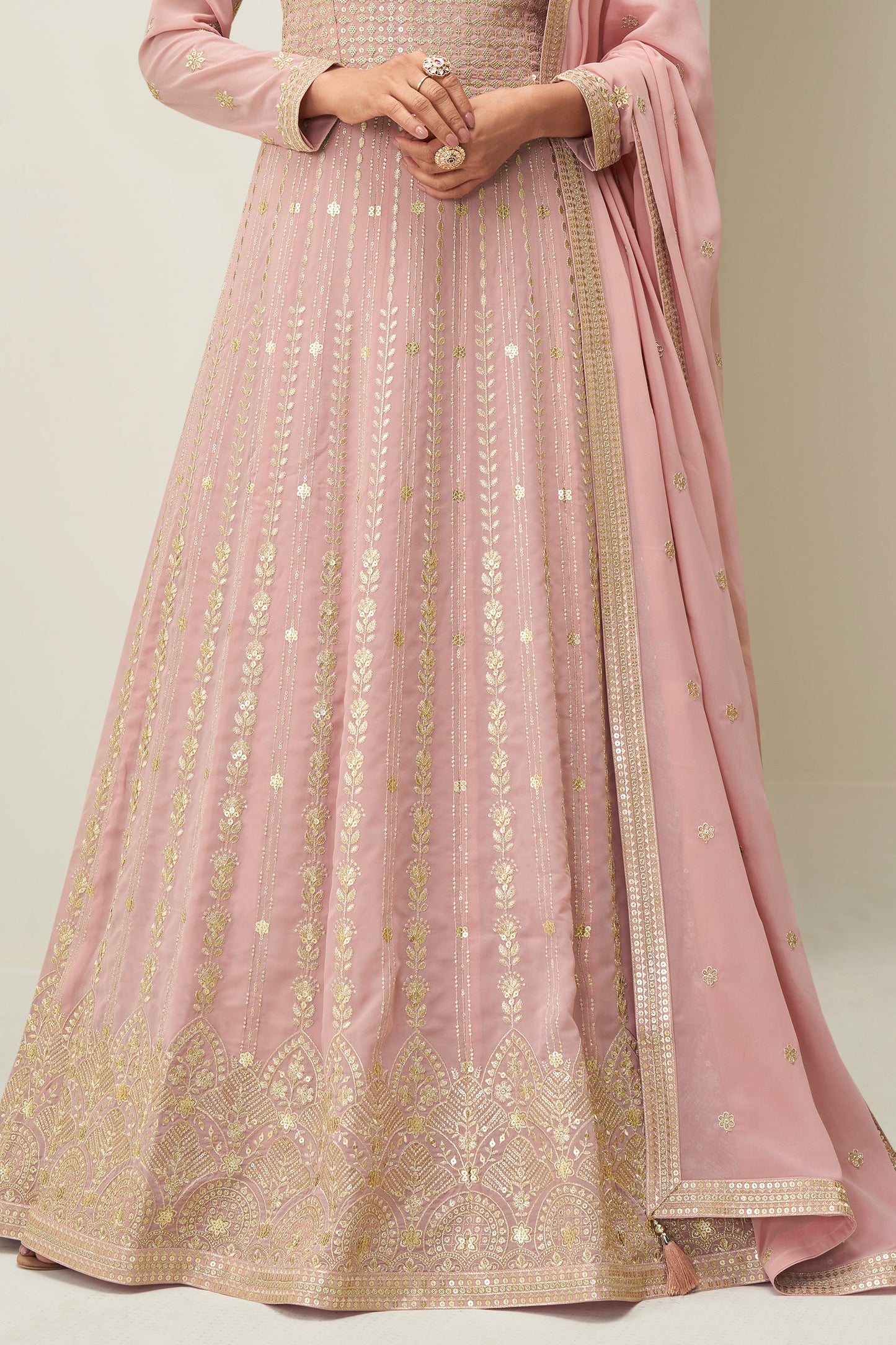 Pink Readymade Georgette Gown with Dupatta-SS812_5_SareeButa.com