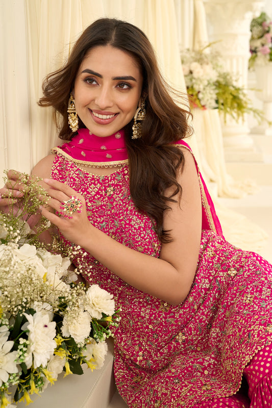 Pink Readymade Georgette Sharara Suit-SAR12115_2_SareeButa.com