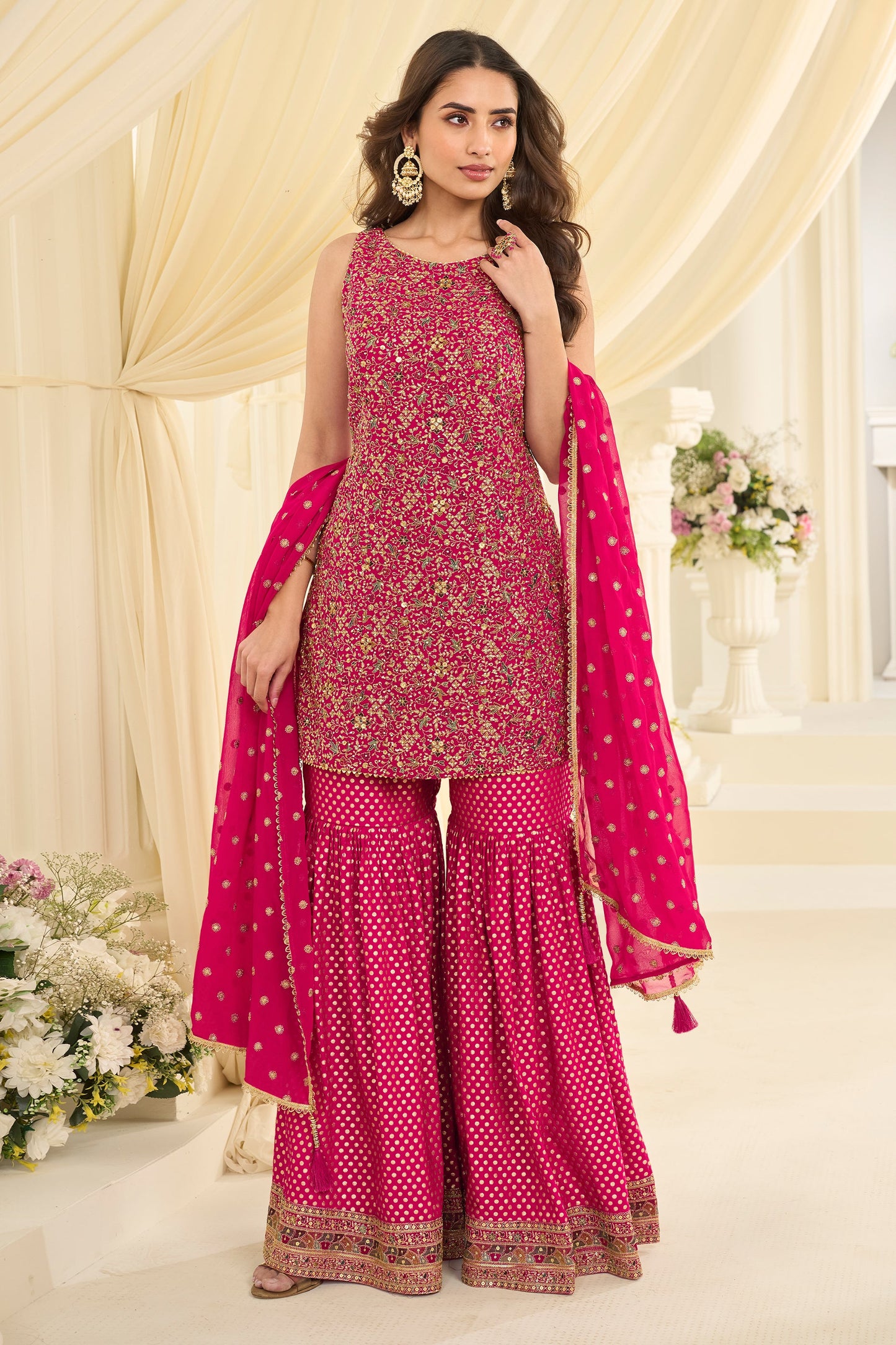 Pink Readymade Georgette Sharara Suit-SAR12115_4_SareeButa.com
