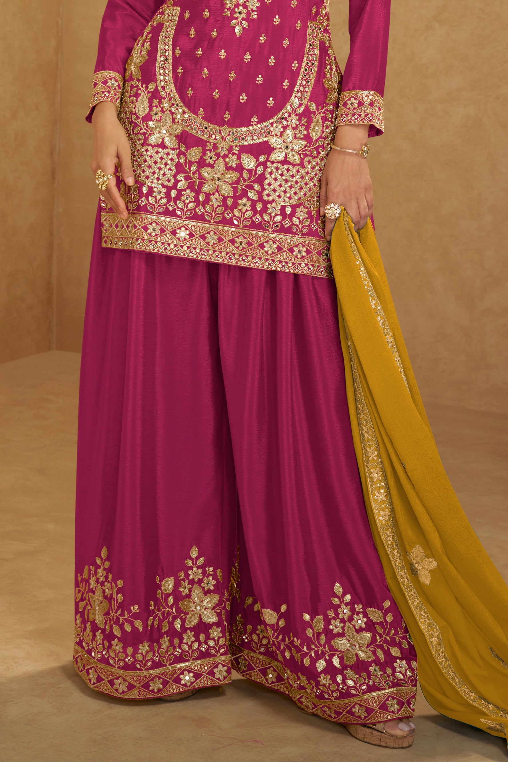 Pink Readymade Heavy Work Chinon Suit-SS720_3_SareeButa.com
