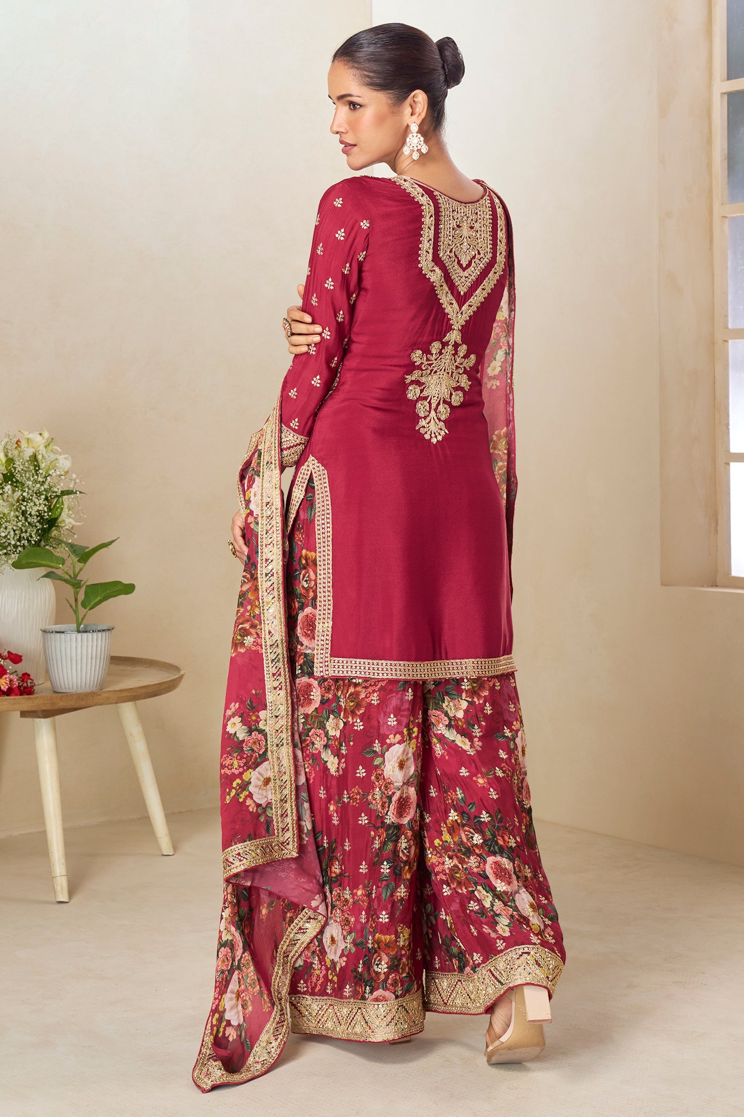 Pink Readymade Heavy Work Chinon Suit-SS757_3_SareeButa.com