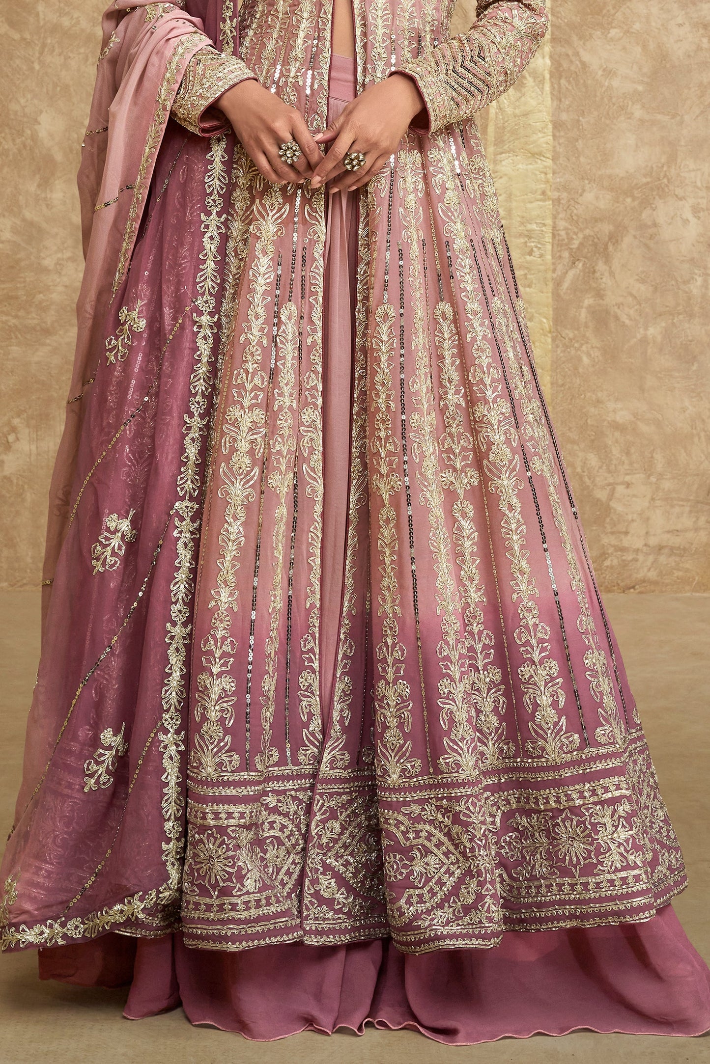 Pink Readymade Heavy Work Georgette Skirt Suit-SS613_3_SareeButa.com