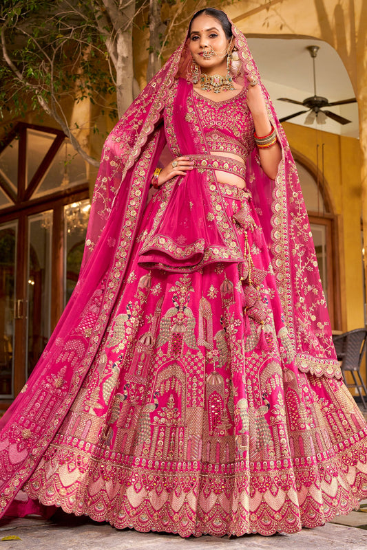 Pink Readymade Heavy Work Silk Lehenga-SAR10460_1_SareeButa.com
