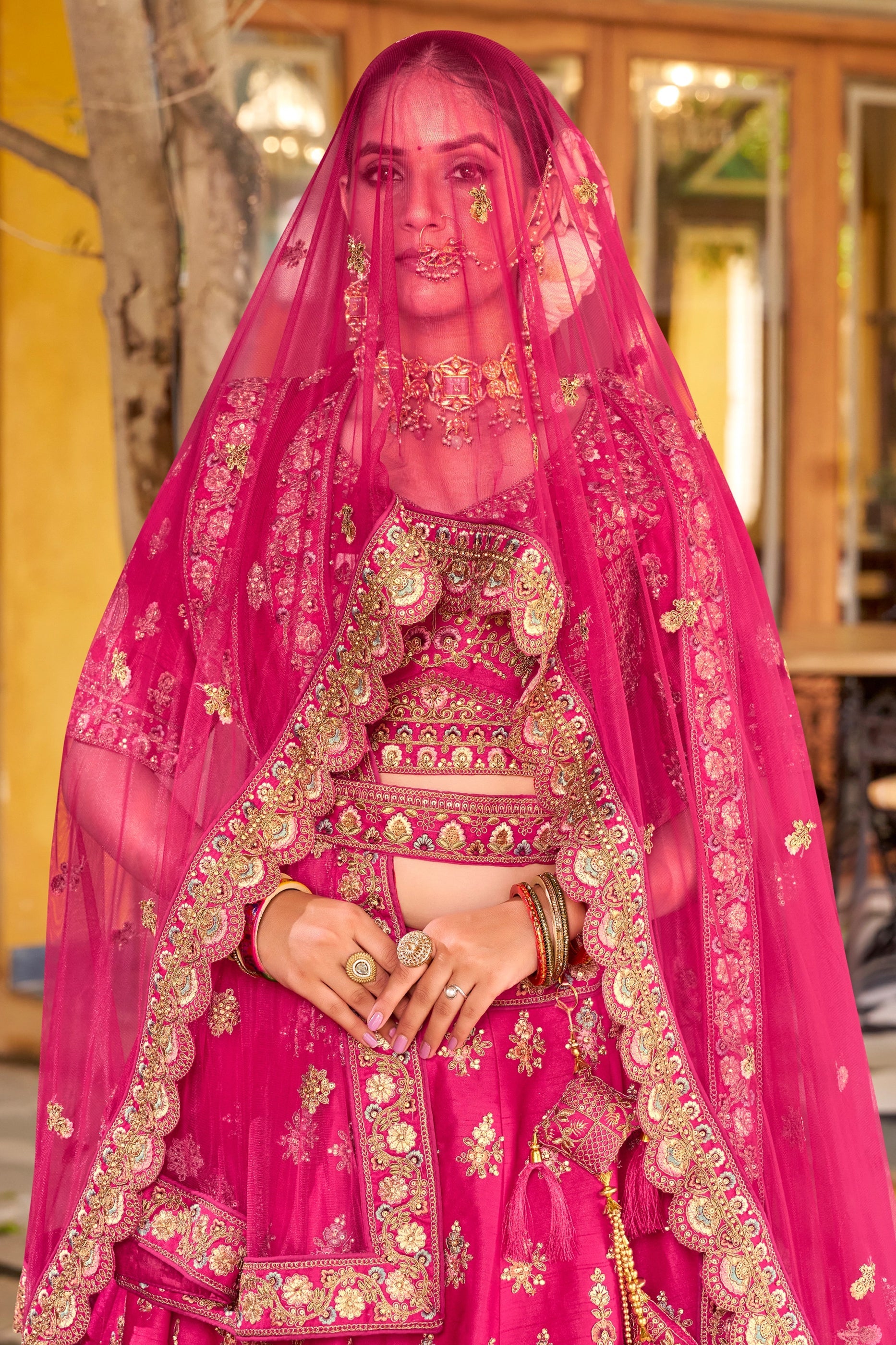 Pink Readymade Heavy Work Silk Lehenga-SAR10460_2_SareeButa.com