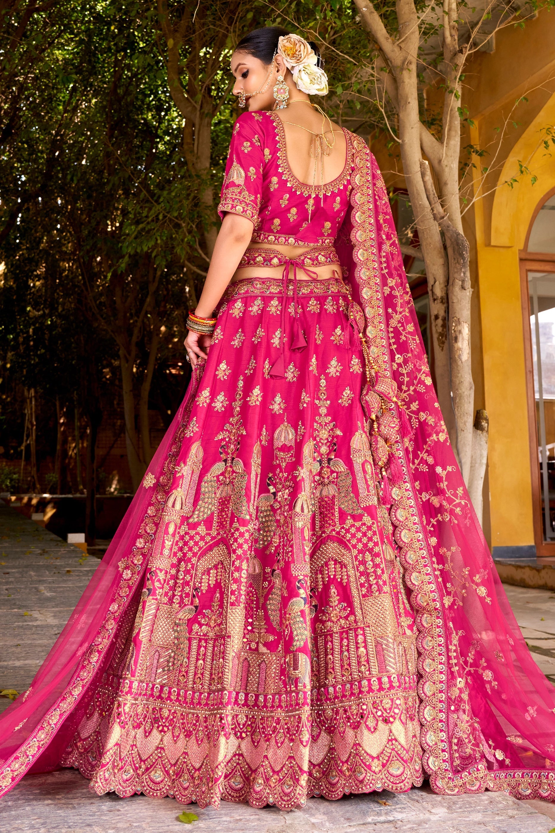 Pink Readymade Heavy Work Silk Lehenga-SAR10460_3_SareeButa.com