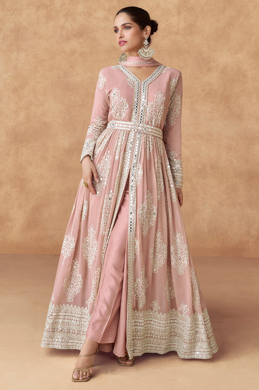 Pink Readymade Heavy work Georgette Suit-SS549_1_SareeButa.com