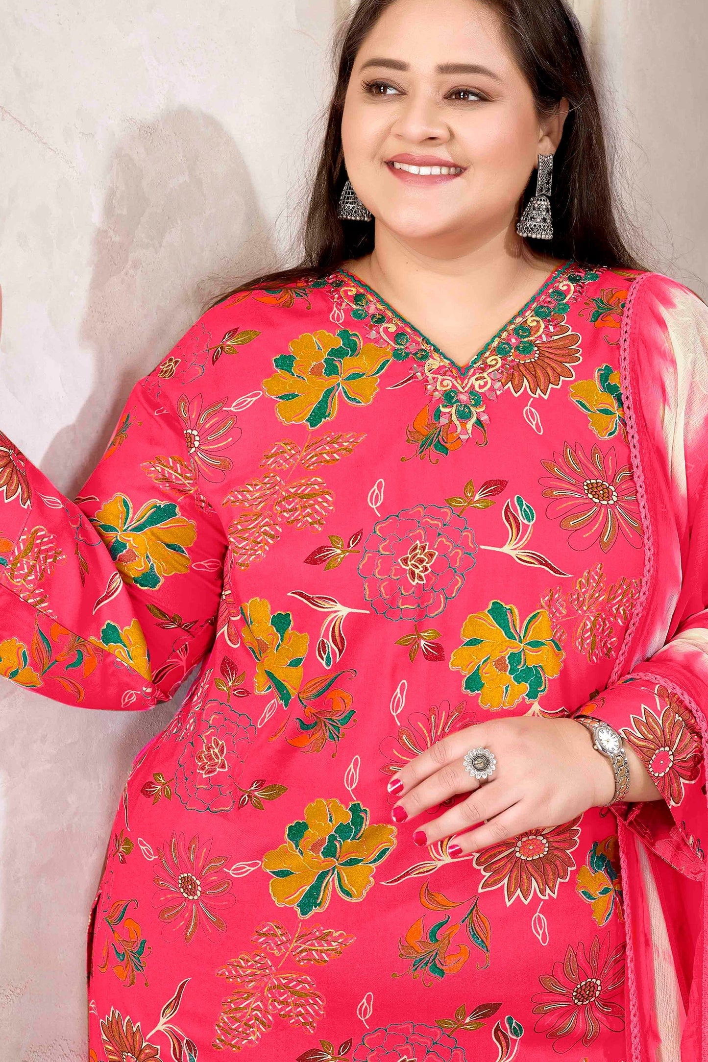 Pink Readymade Rayon Suit-SAR11769_3_SareeButa.com