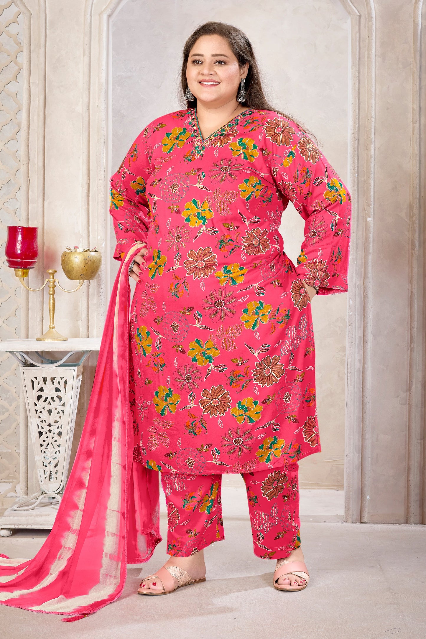 Pink Readymade Rayon Suit-SAR11769_4_SareeButa.com