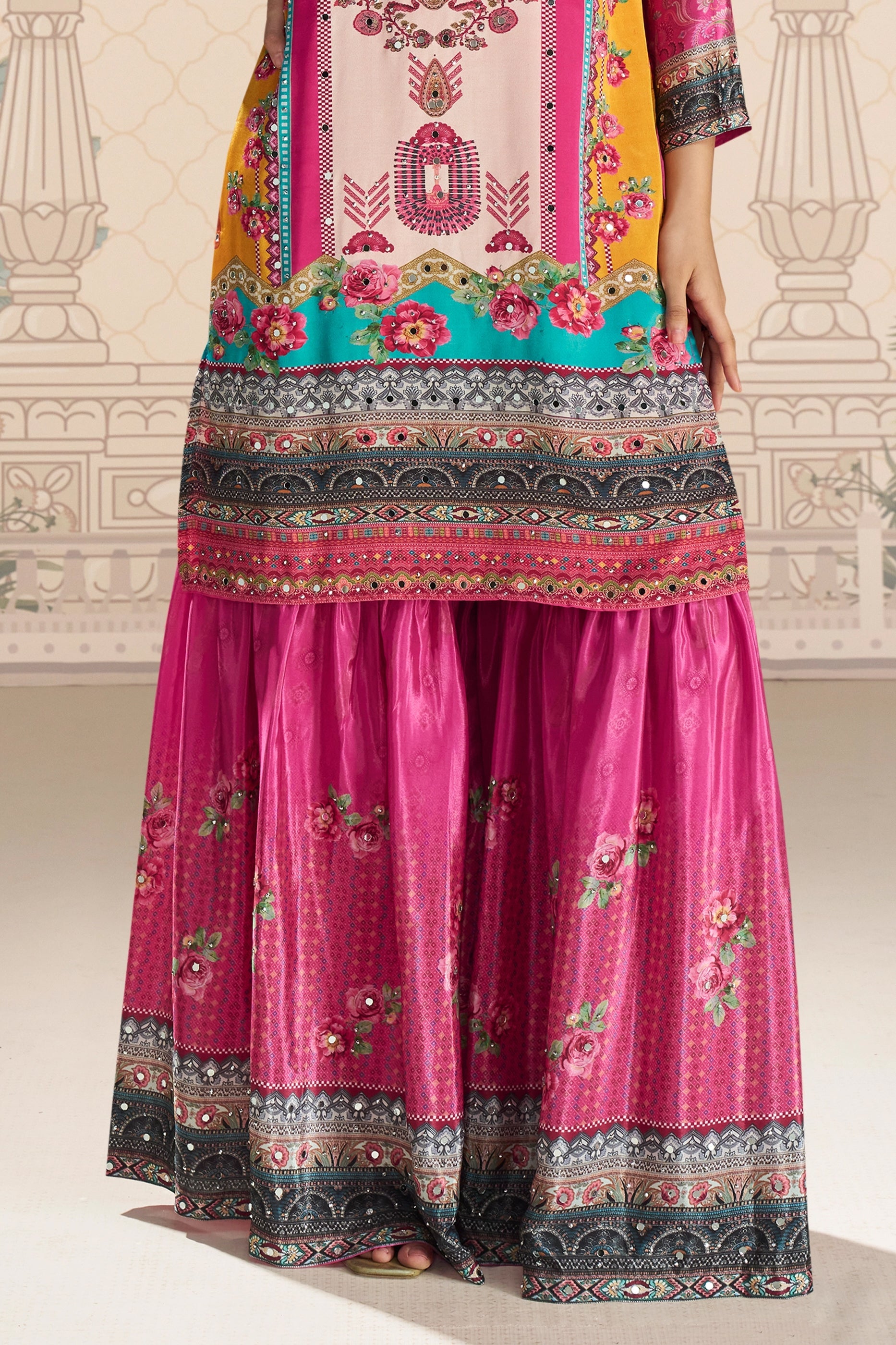 Pink Readymade Satin Crepe Sharara Suit-SAR10932_5_SareeButa.com