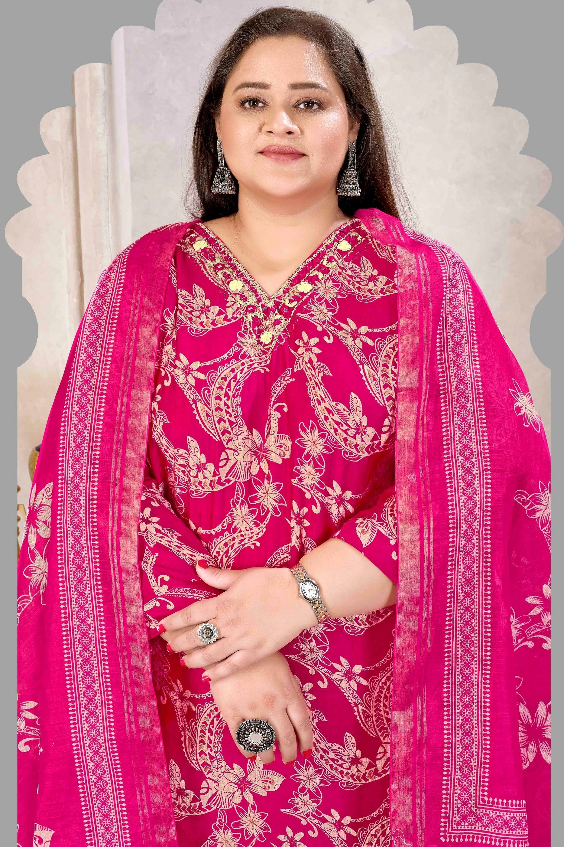 Pink Readymade Viscose Suit-SAR11767_3_SareeButa.com