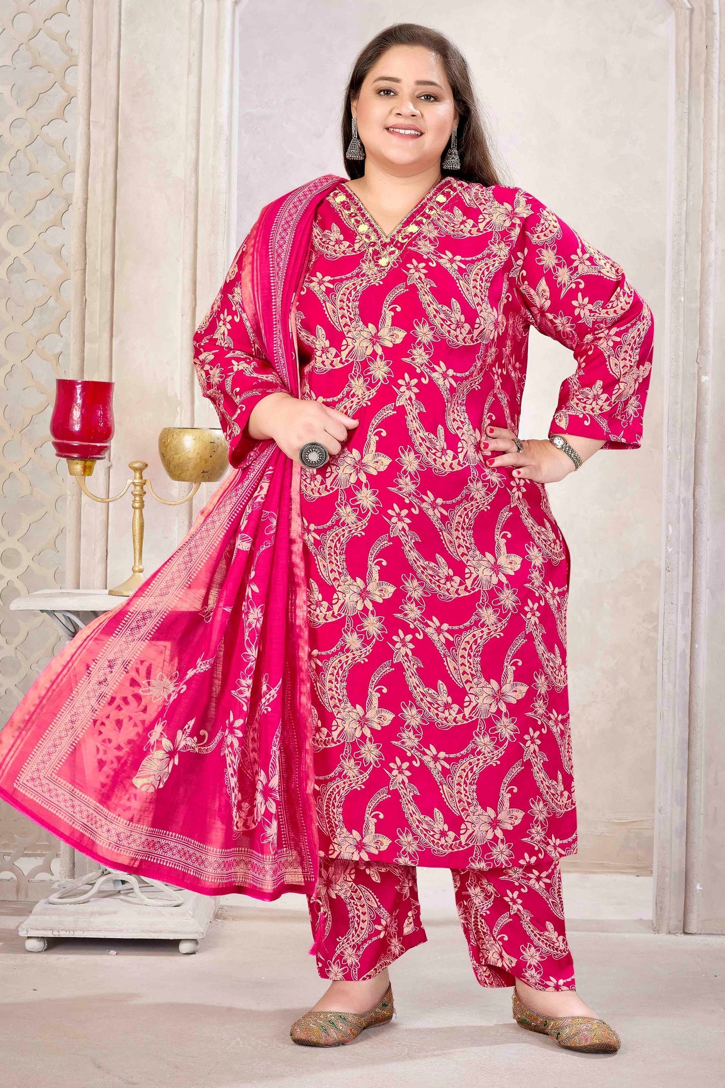 Pink Readymade Viscose Suit-SAR11767_4_SareeButa.com