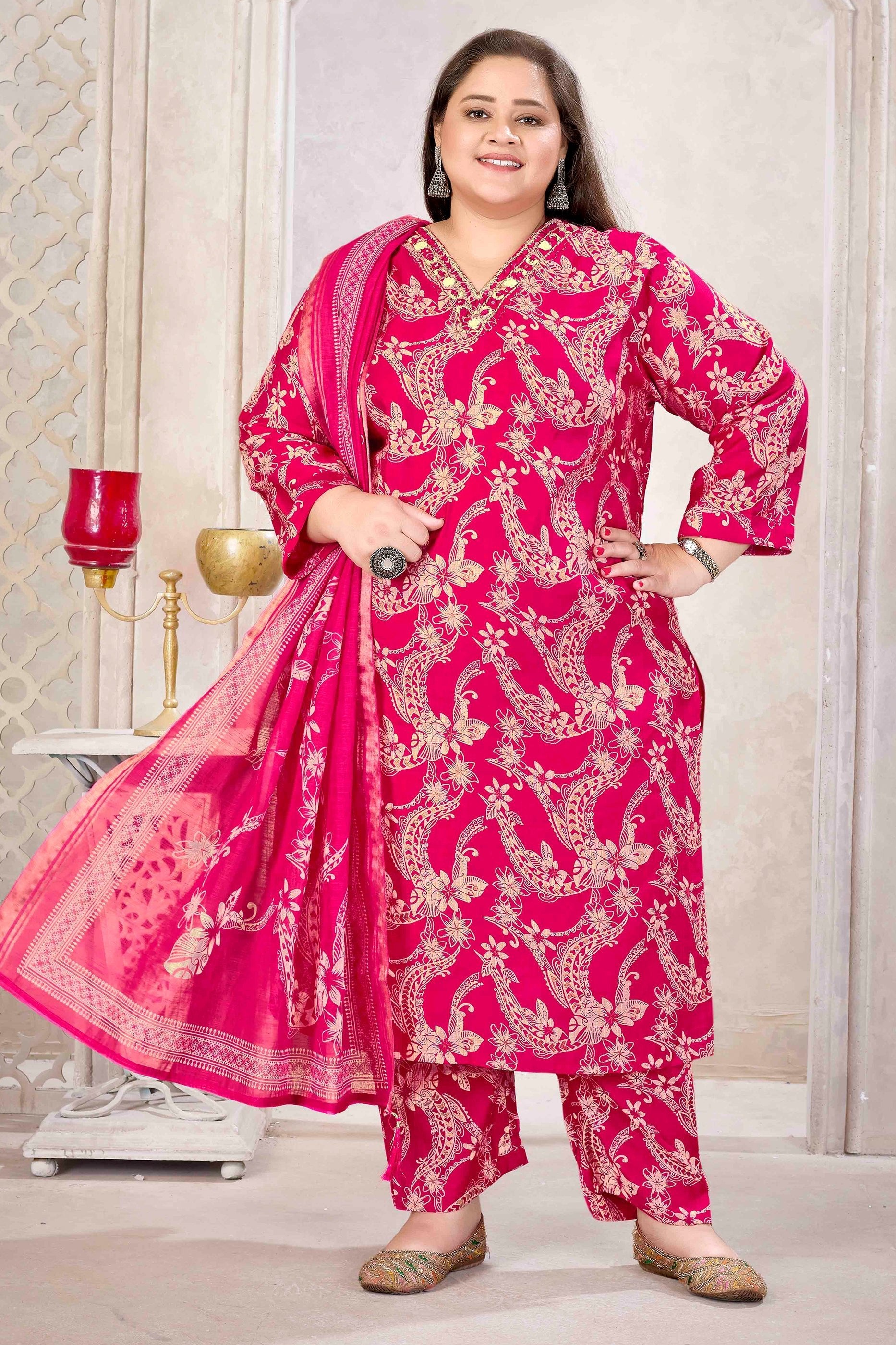 Pink Readymade Viscose Suit-SAR11767_4_SareeButa.com