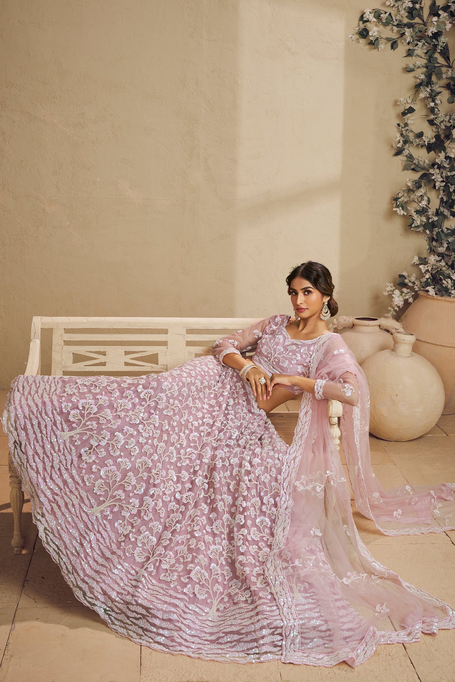 Pink Readymade Embroidered Net Lehenga-SAR10041_5_SareeButa.com