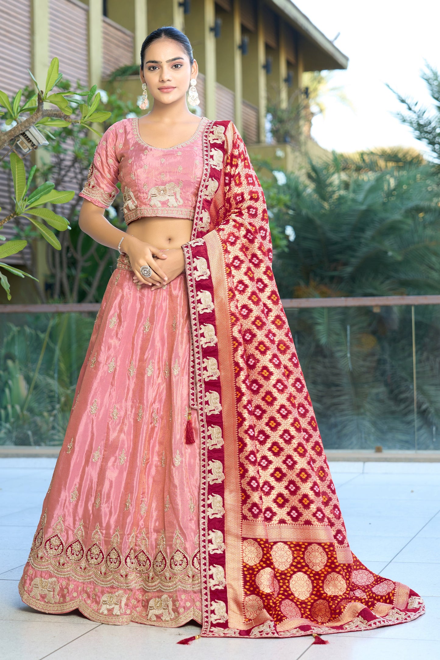 Pink Semi-Stitched Embroidered Viscose Lehenga-SAR10734_1_SareeButa.com