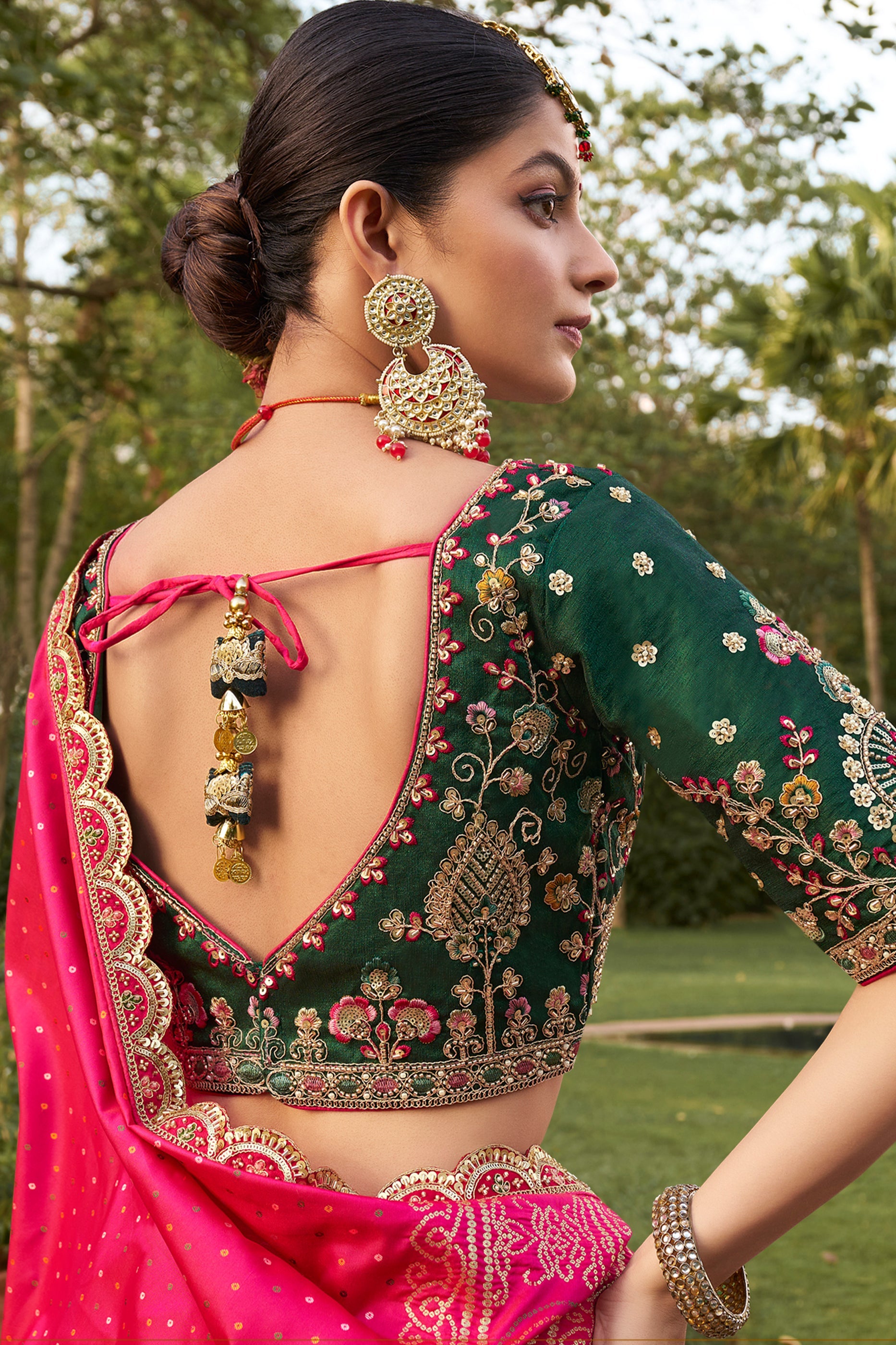 Pink Semi-Stitched Heavy Work Banarasi Lehenga-SAR10334_3_SareeButa.com