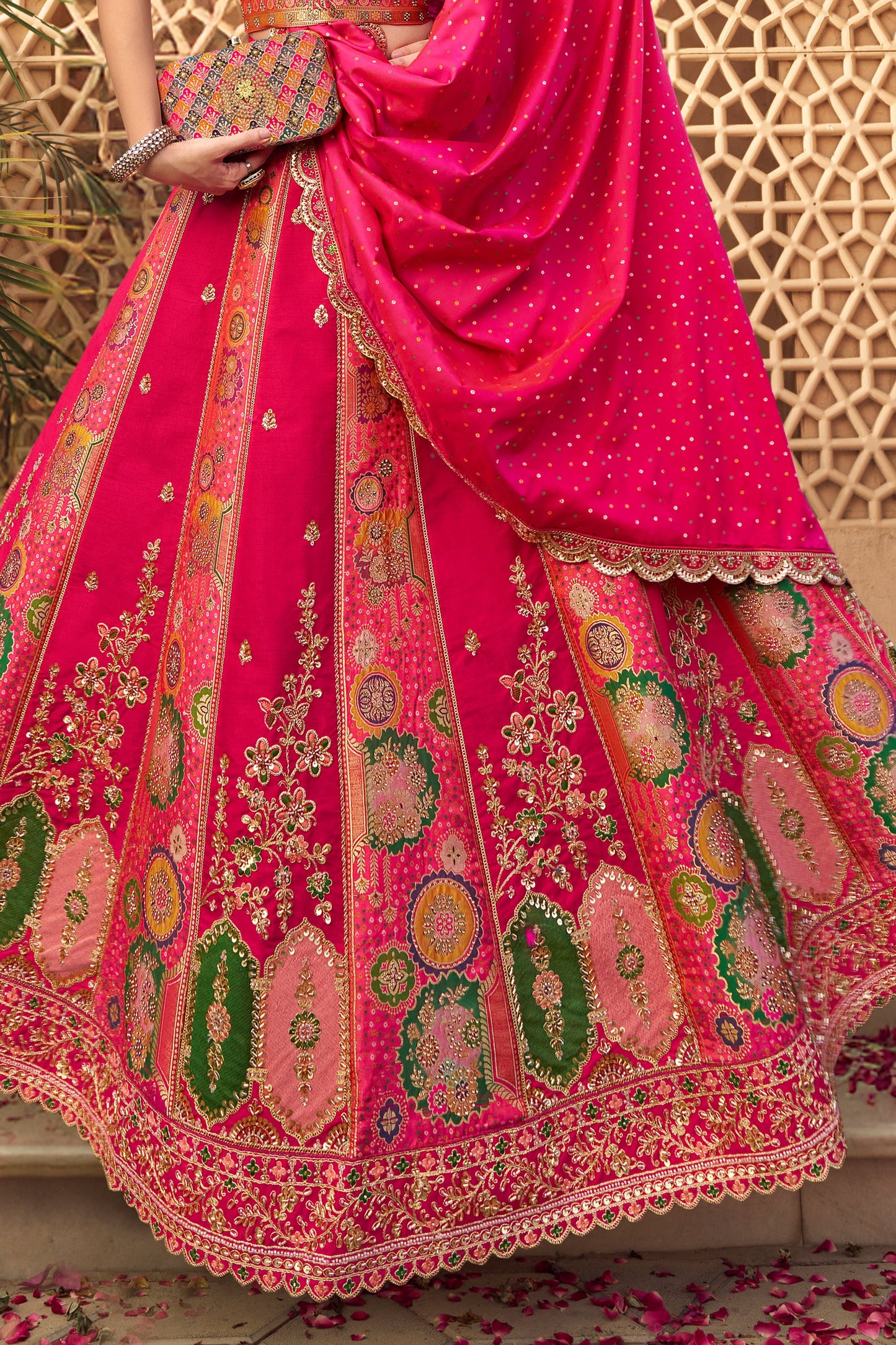 Pink Semi-Stitched Heavy Work Banarasi Lehenga-SAR10334_5_SareeButa.com
