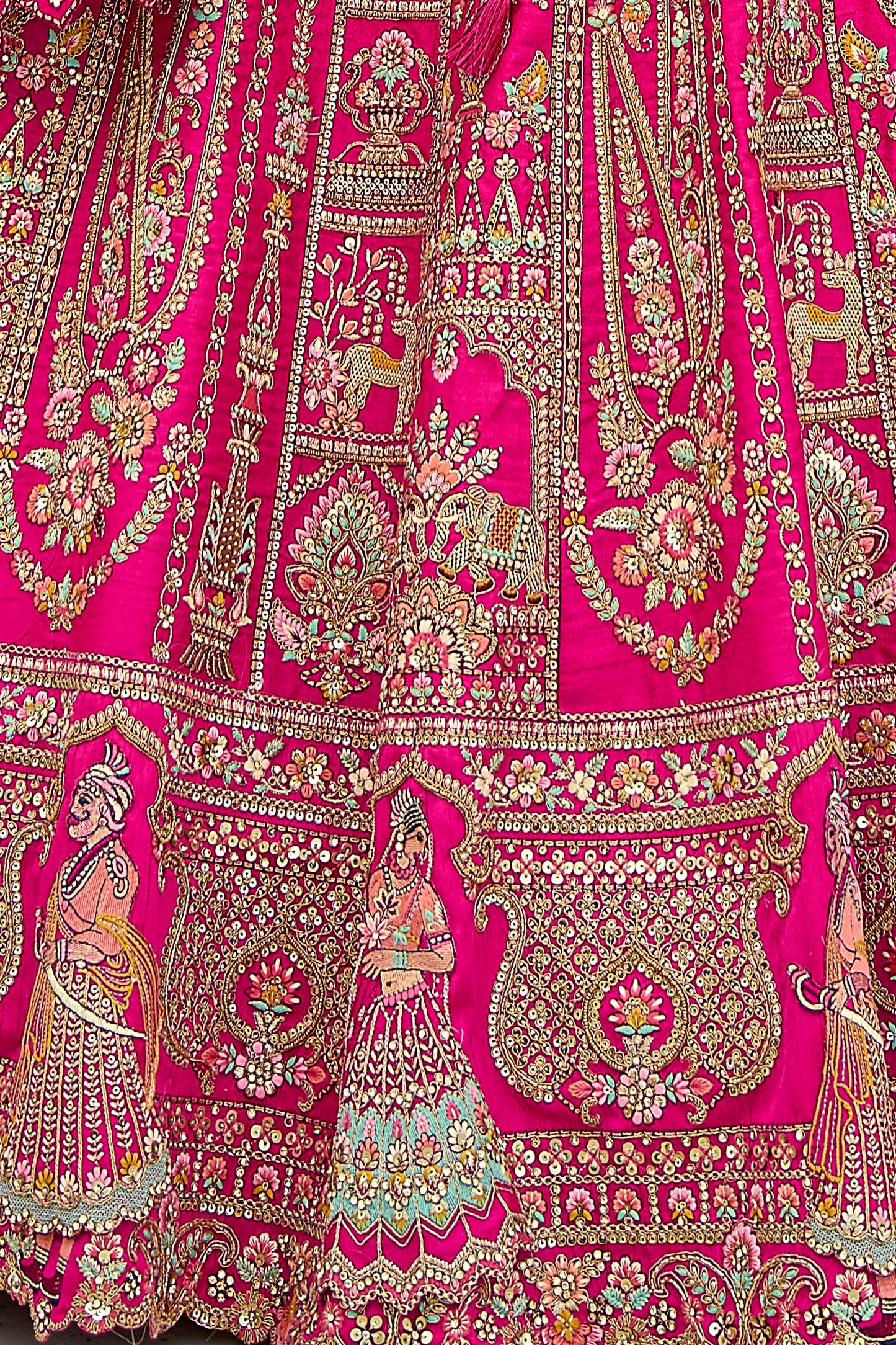 Pink Semi Stitched Embroidered Silk Lehenga-LC37_6_SareeButa.com