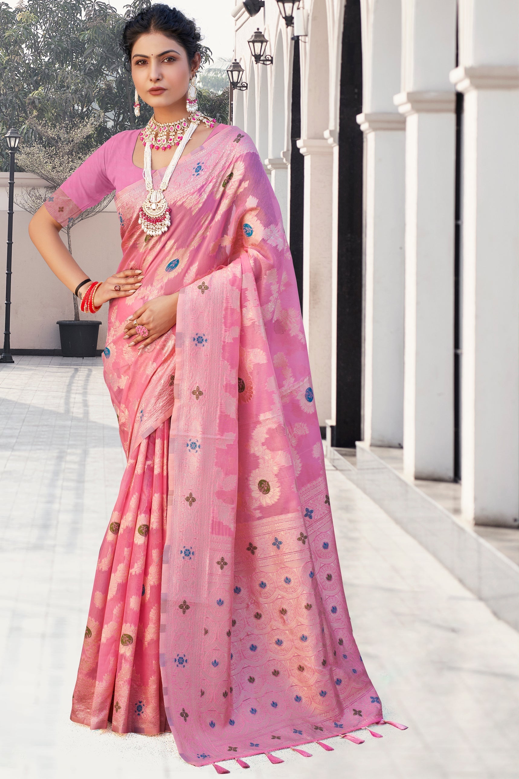 pink-woven-cotton-saree-zb132462_1_SareeButa.com