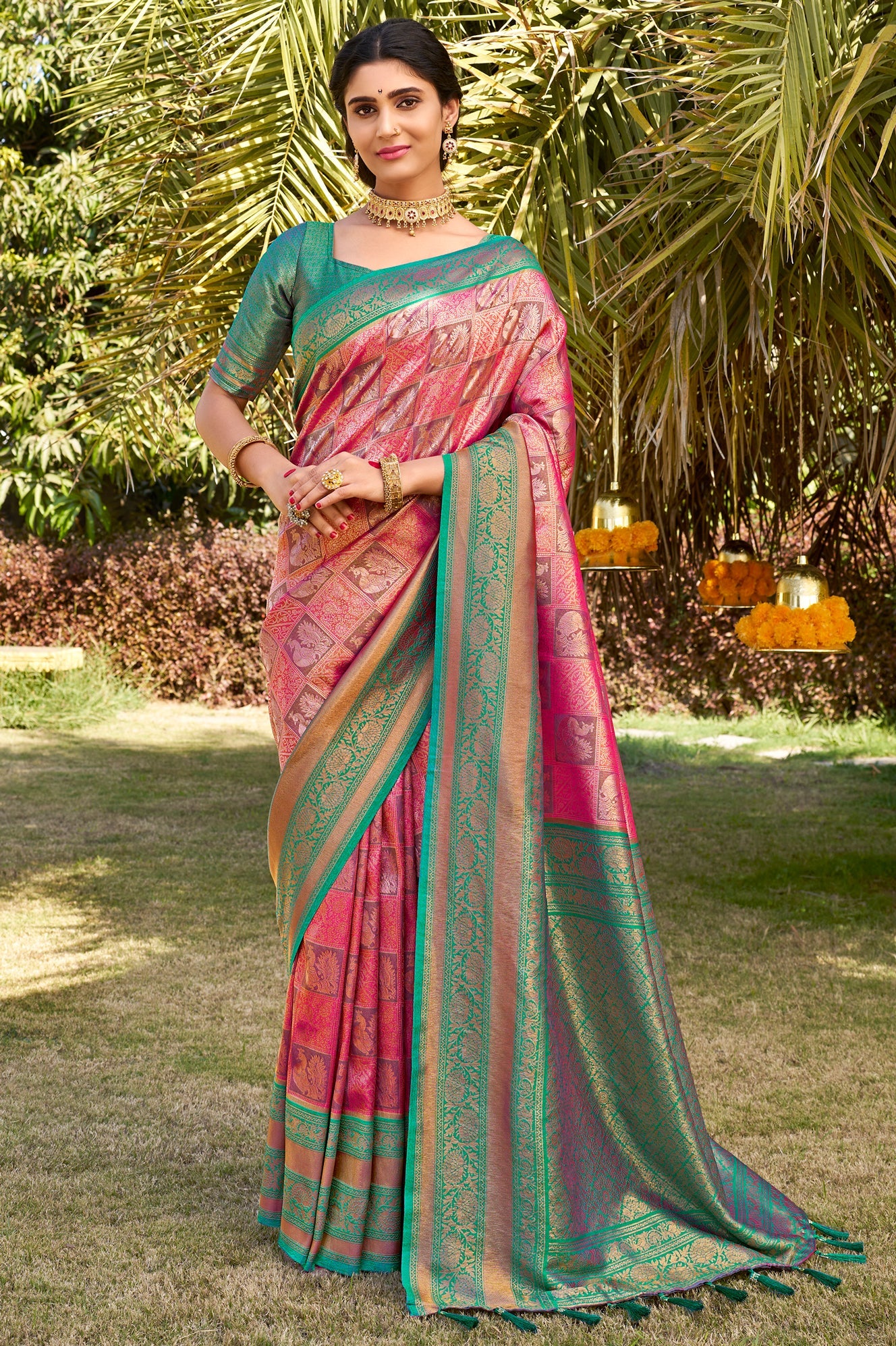 Pink Silk Kanjivaram Saree-ZB132328_1