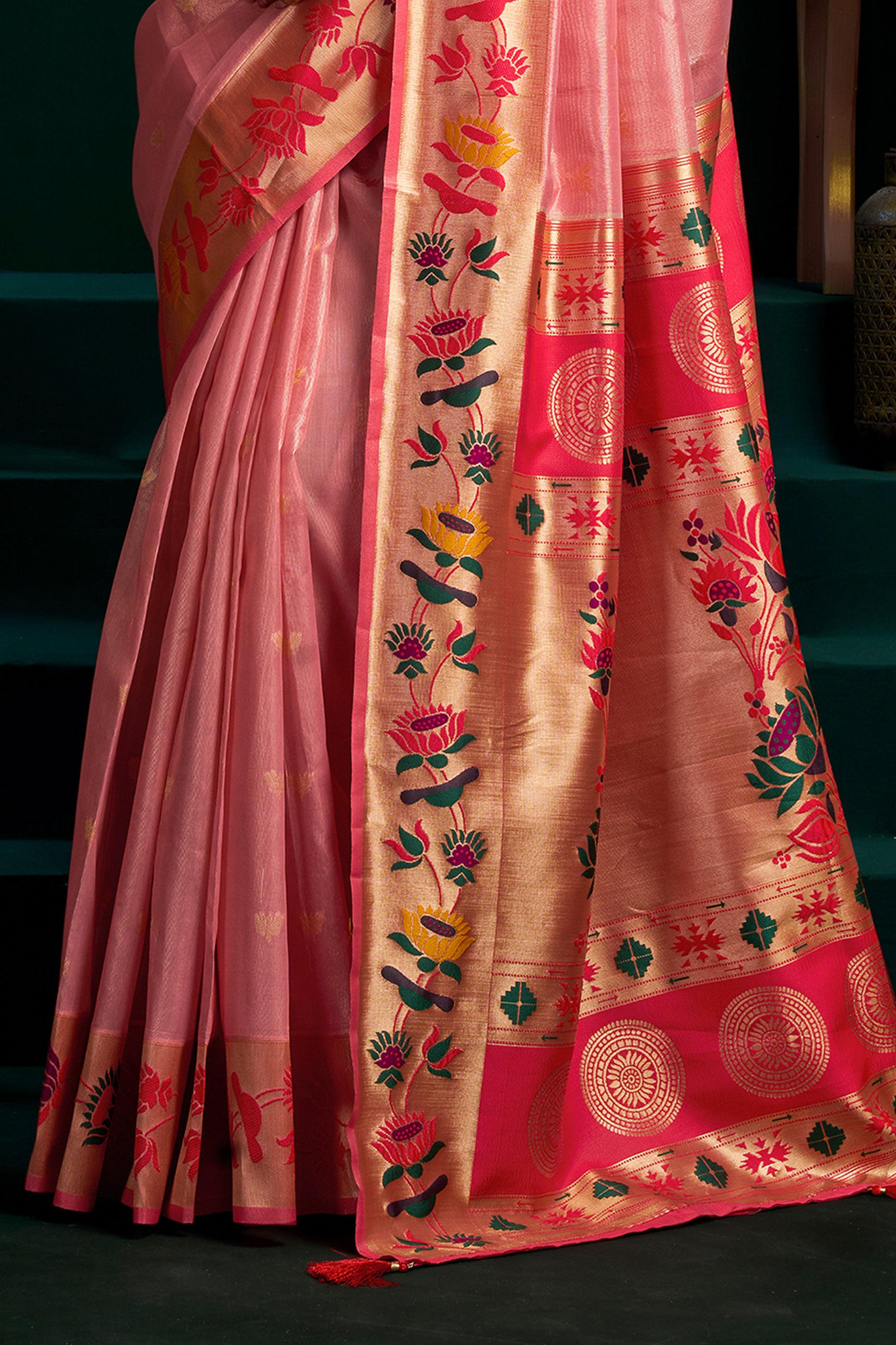 Pink Tissue Paithani Saree-SAR12700_4_SareeButa.com