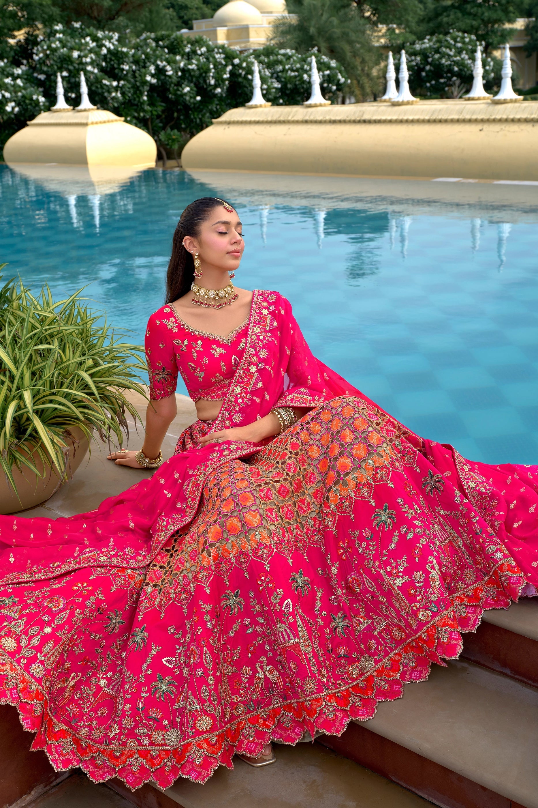 Pink Unstitched Embroidered Silk Lehenga-SAR11029_2_SareeButa.com