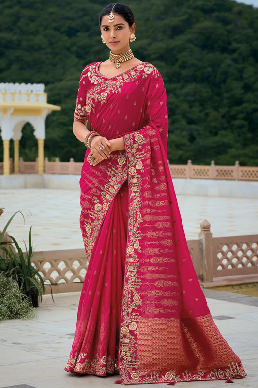 Pink Woven Banarasi Saree-ZB133334_1_SareeButa.com