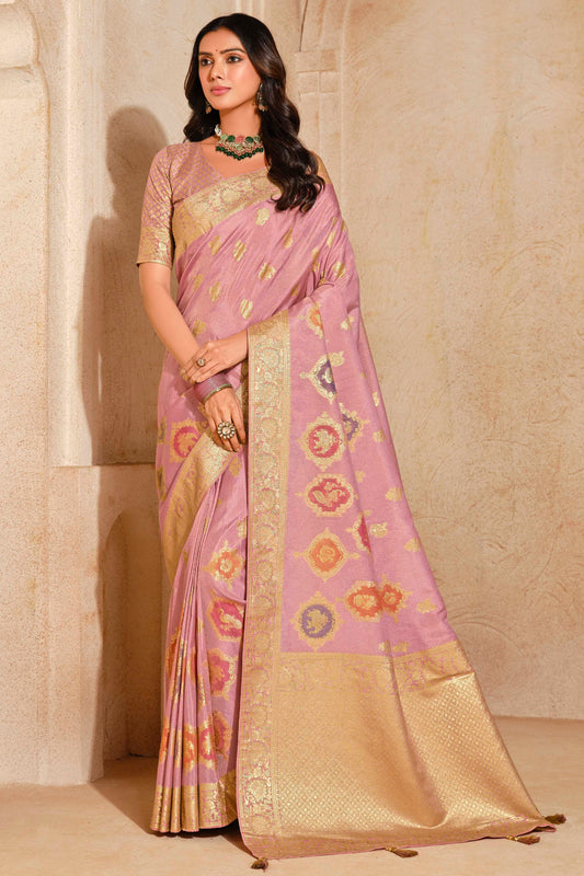 Pink Woven Banarasi Saree-ZB133952_1_SareeButa.com