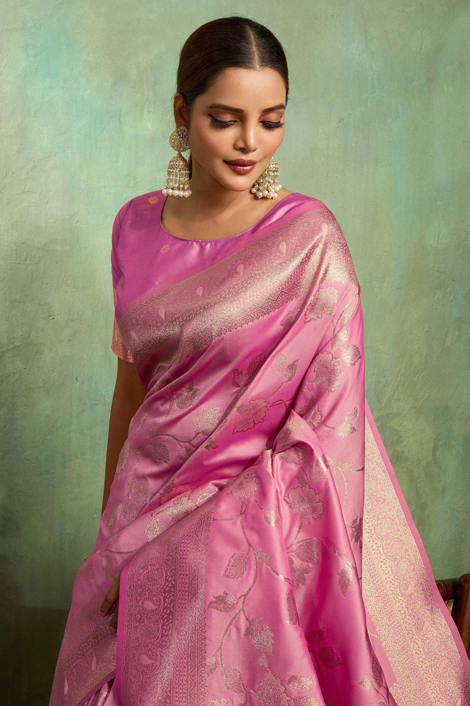 Pink Woven Banarasi Silk Saree-SAR11796_2_SareeButa.com