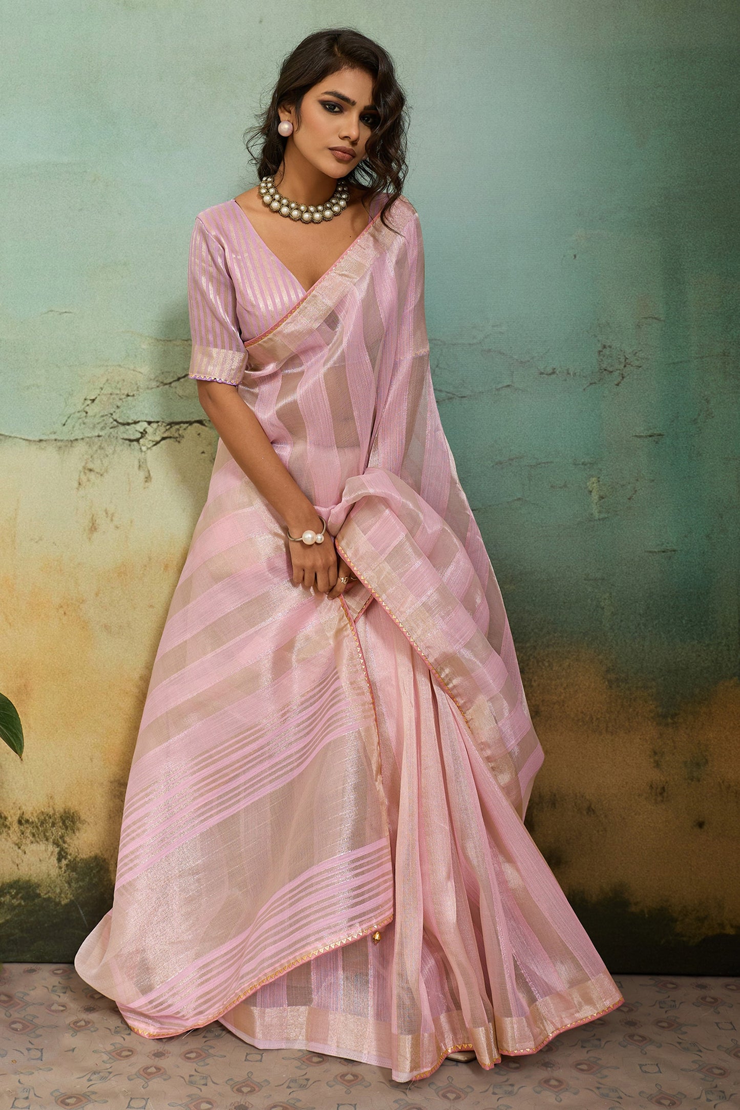 Pink Woven Cotton Silk Saree-SAR12565_4_SareeButa.com