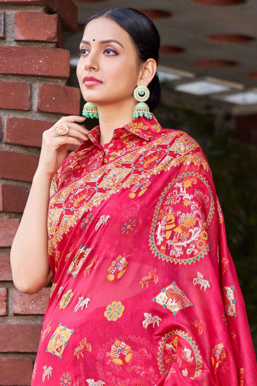 Pink Woven Cotton Silk Saree-ZB133809_2_SareeButa.com