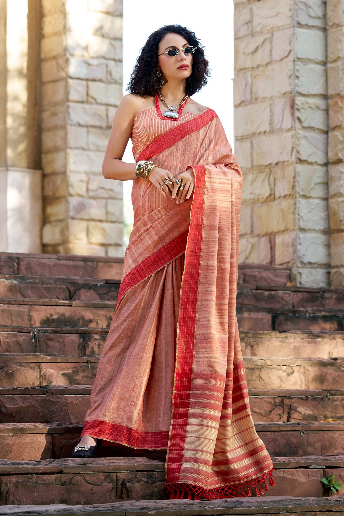 Pink Woven Cotton Silk Saree-ZB134033_1_SareeButa.com