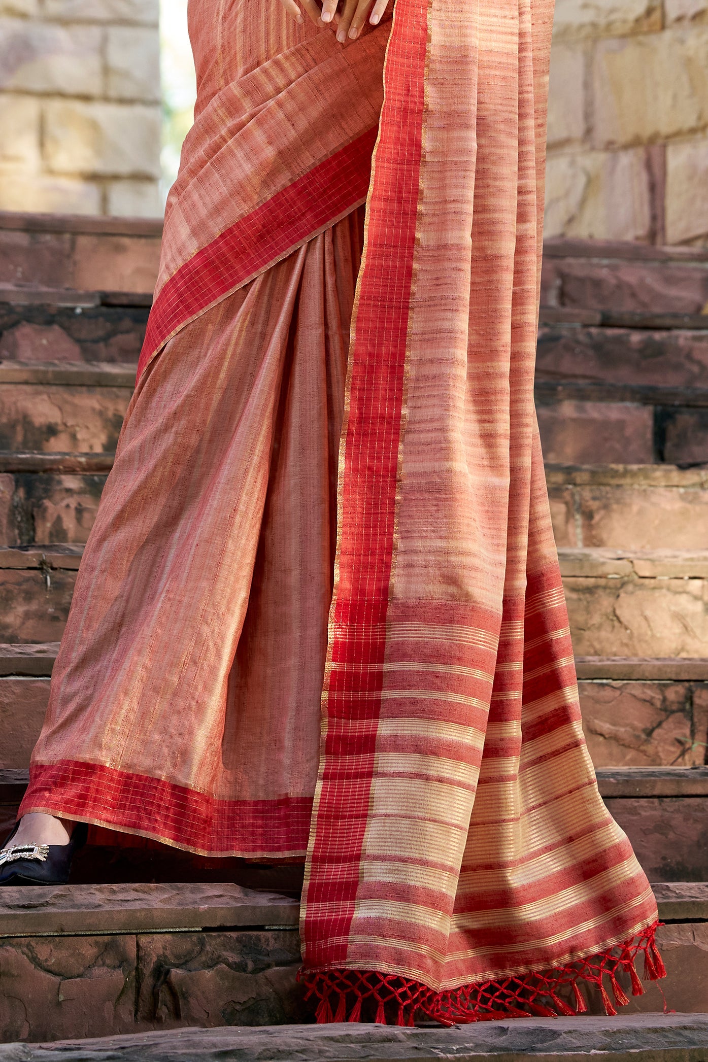 Pink Woven Cotton Silk Saree-ZB134033_4_SareeButa.com